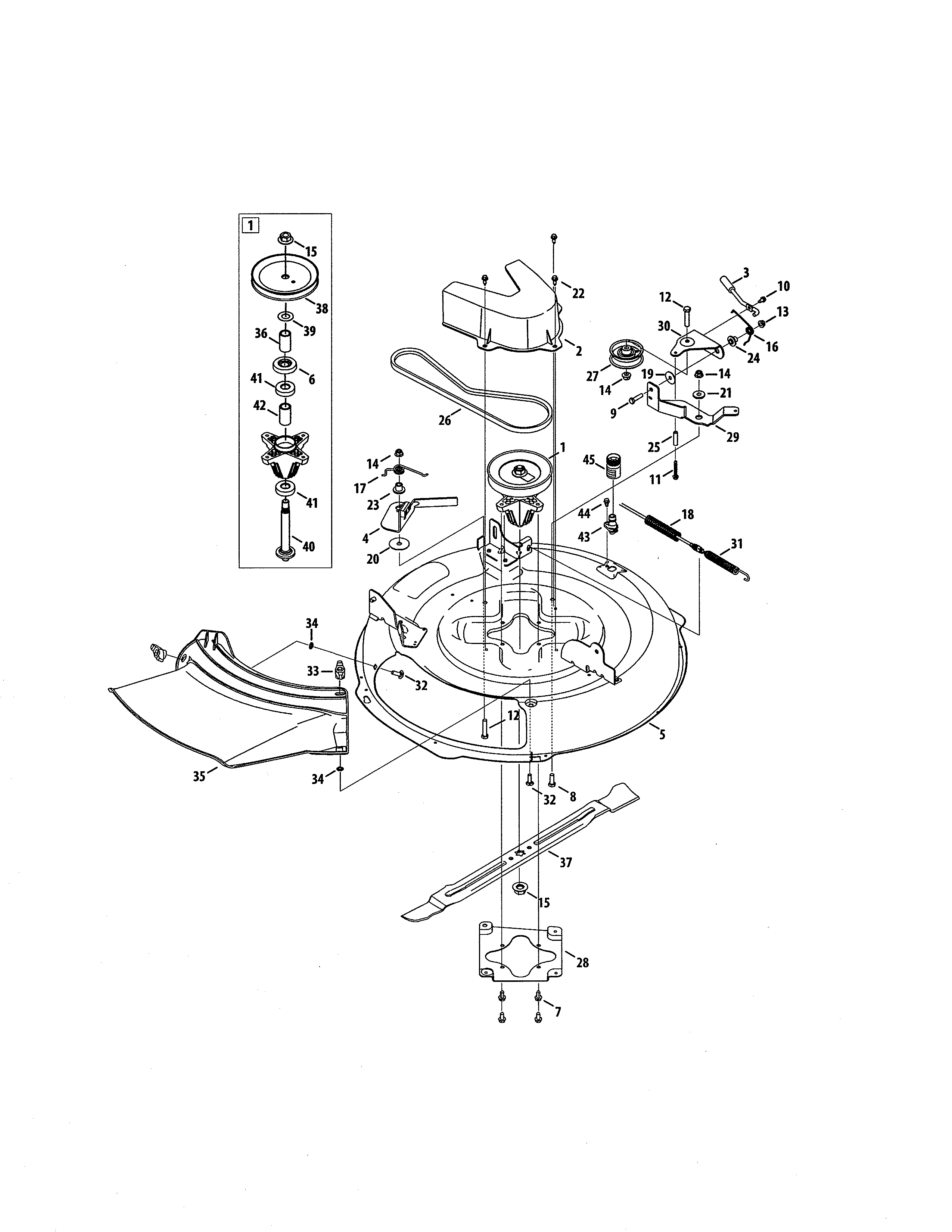 Craftsman 247203692 deck/spindle diagram