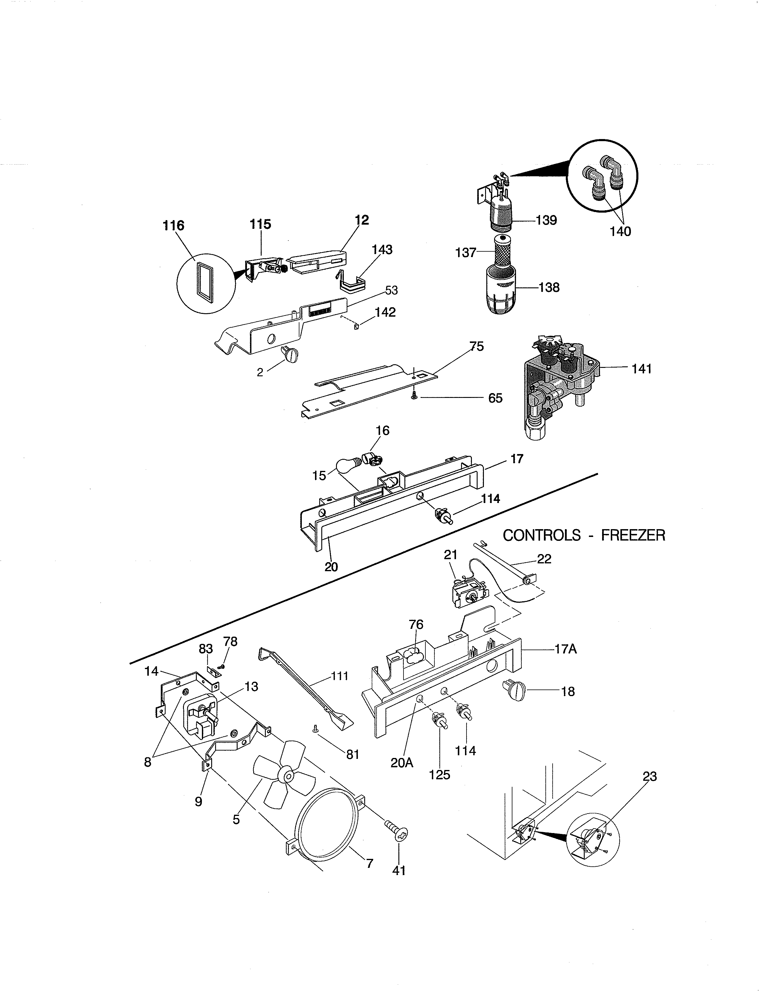 Frigidaire FRS26ZXHW0 controls diagram