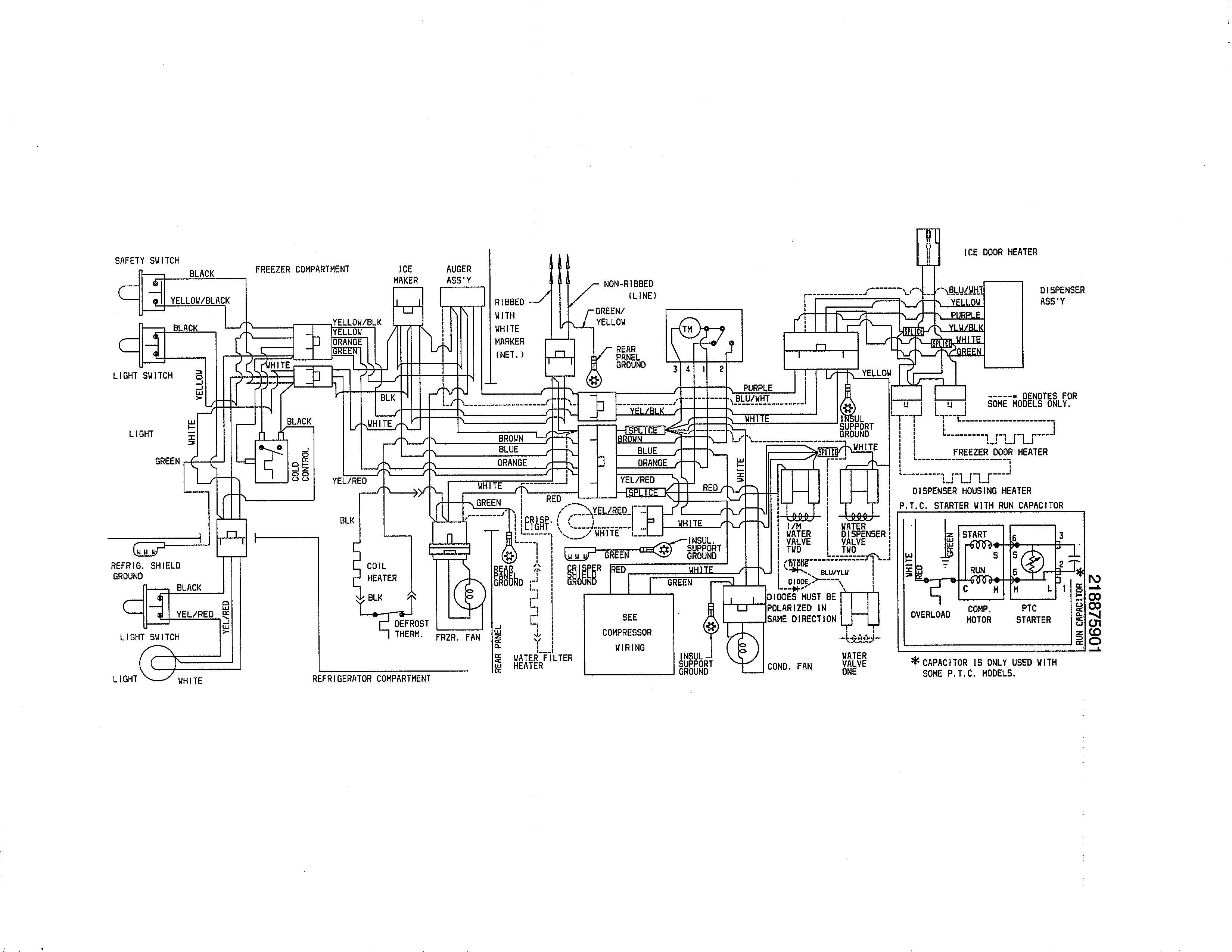 Frigidaire FRS26ZXHW0 wiring diagram diagram