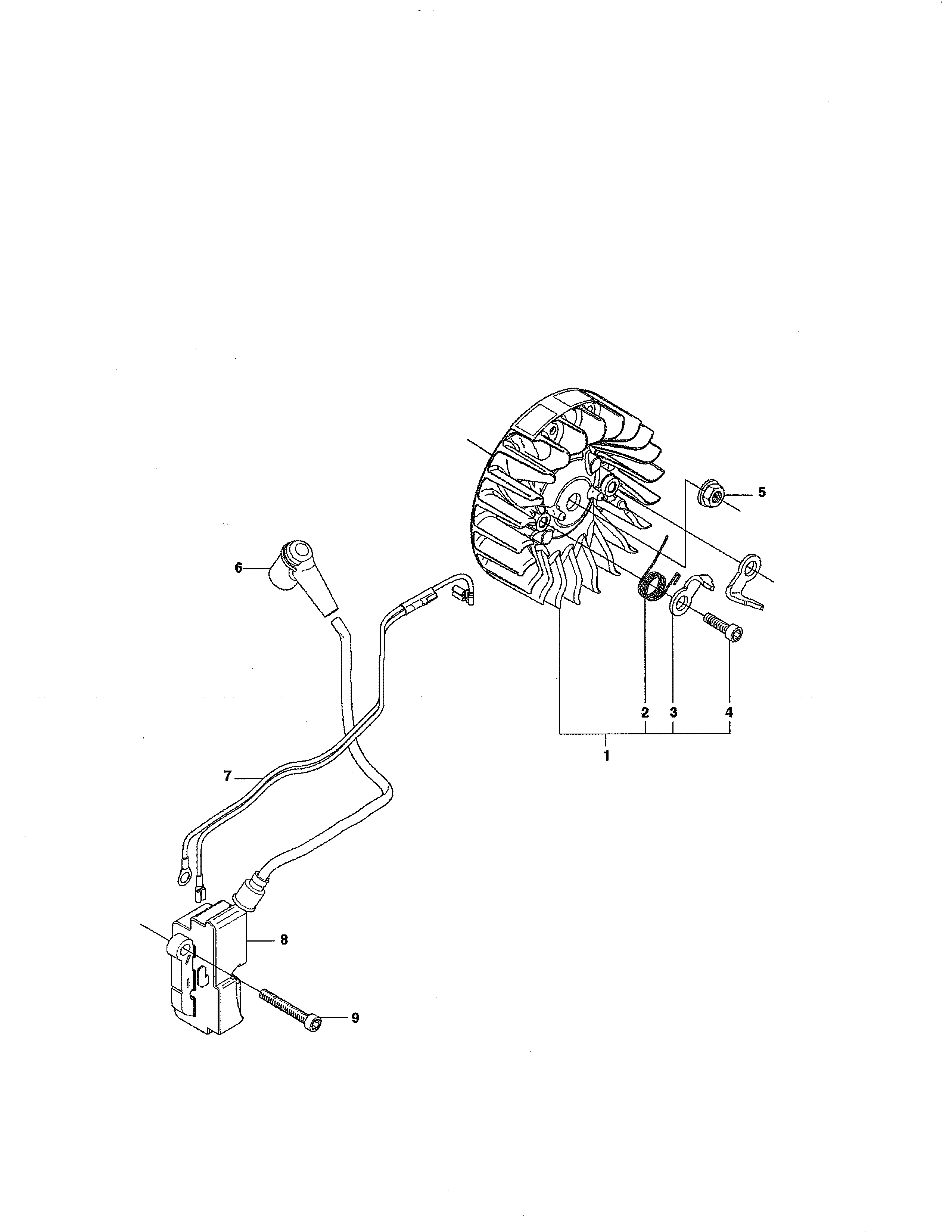 Husqvarna 455E electrical diagram