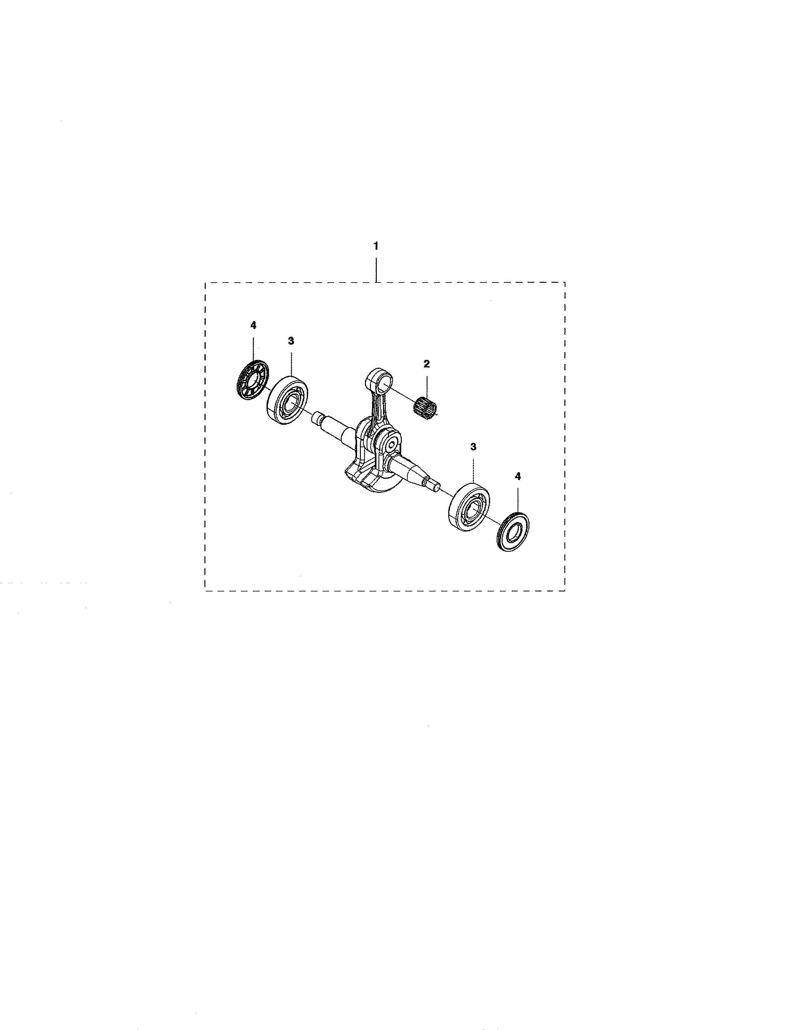 Husqvarna 455E RANCHER II crankshaft diagram