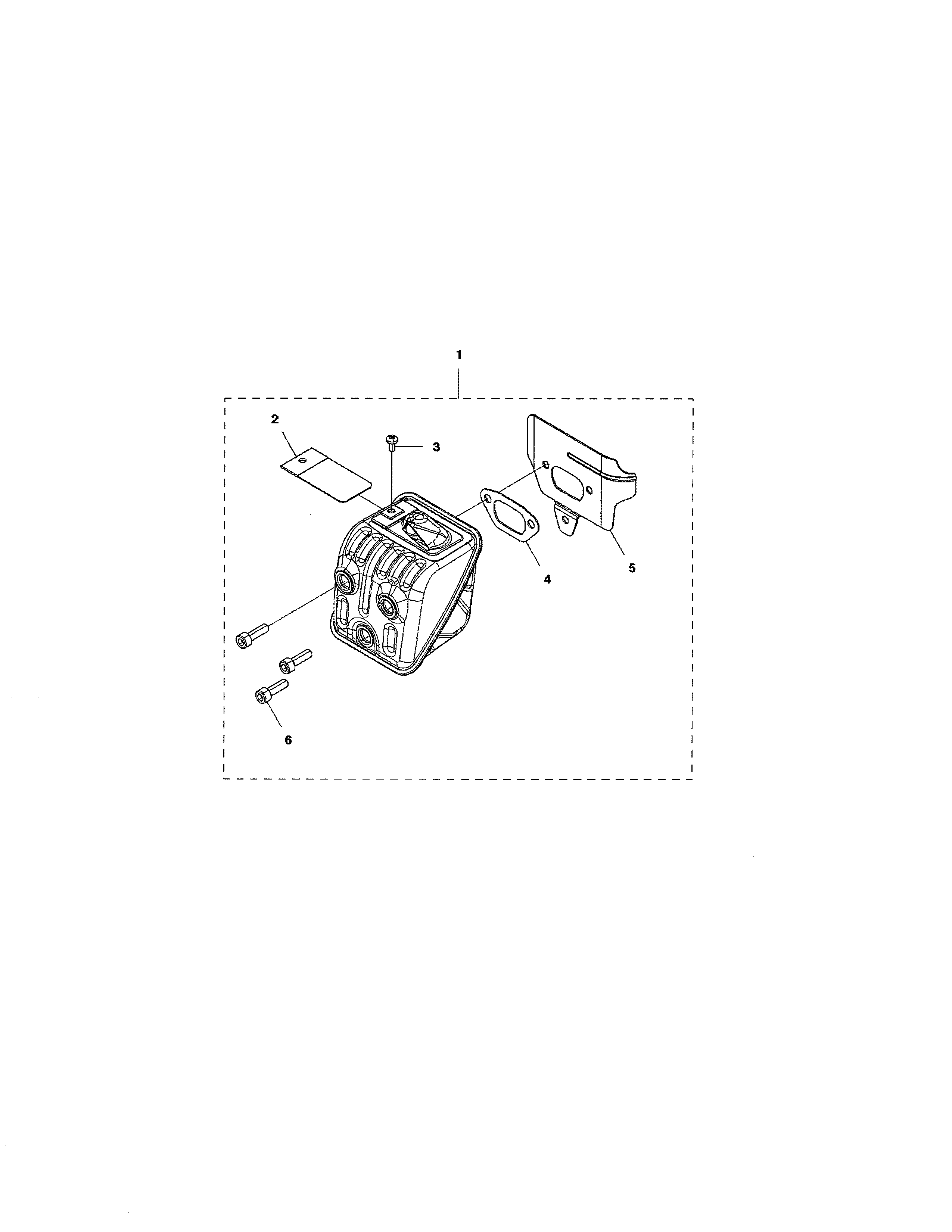 Husqvarna 455E RANCHER II muffler diagram