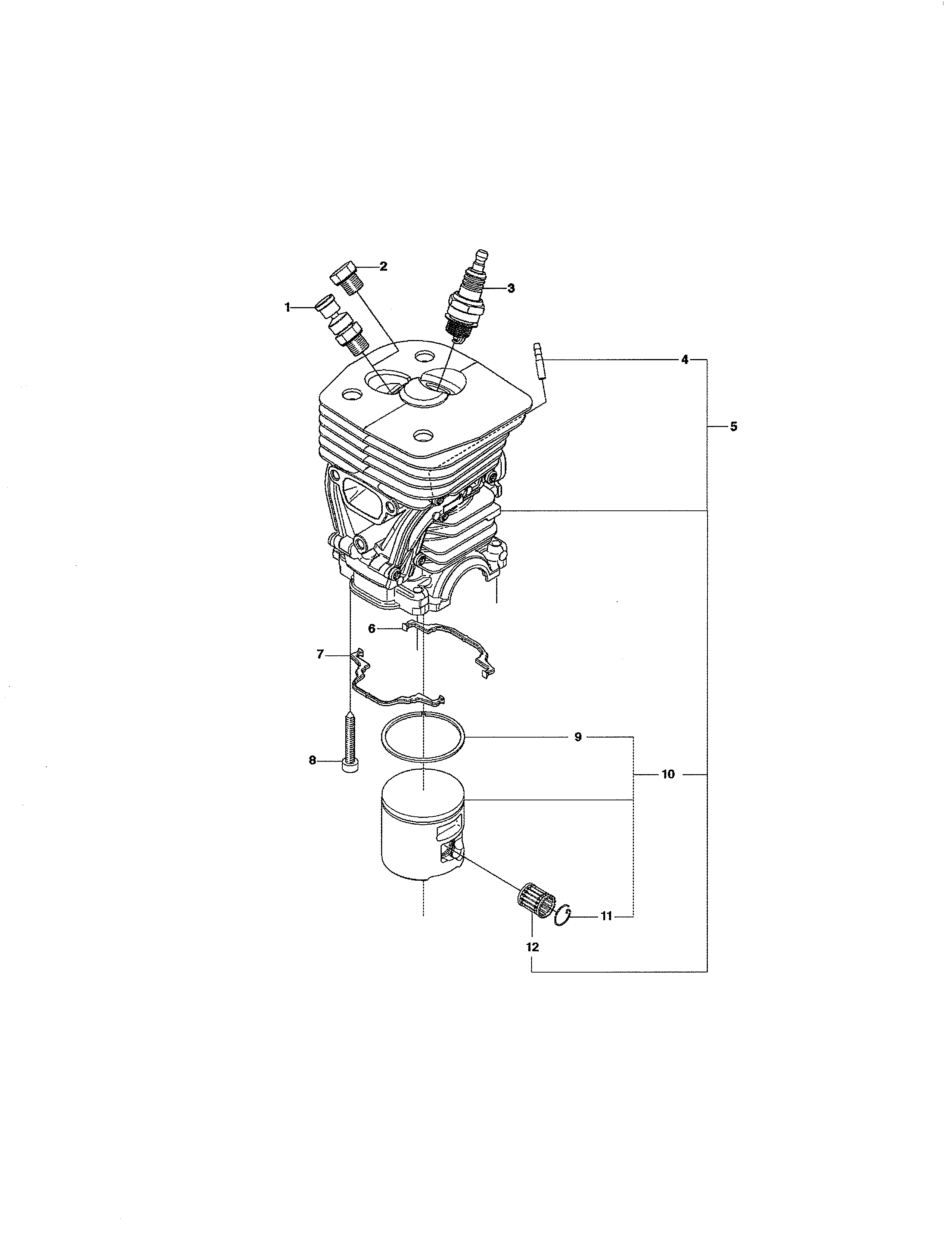 Husqvarna 460 cylinder piston diagram