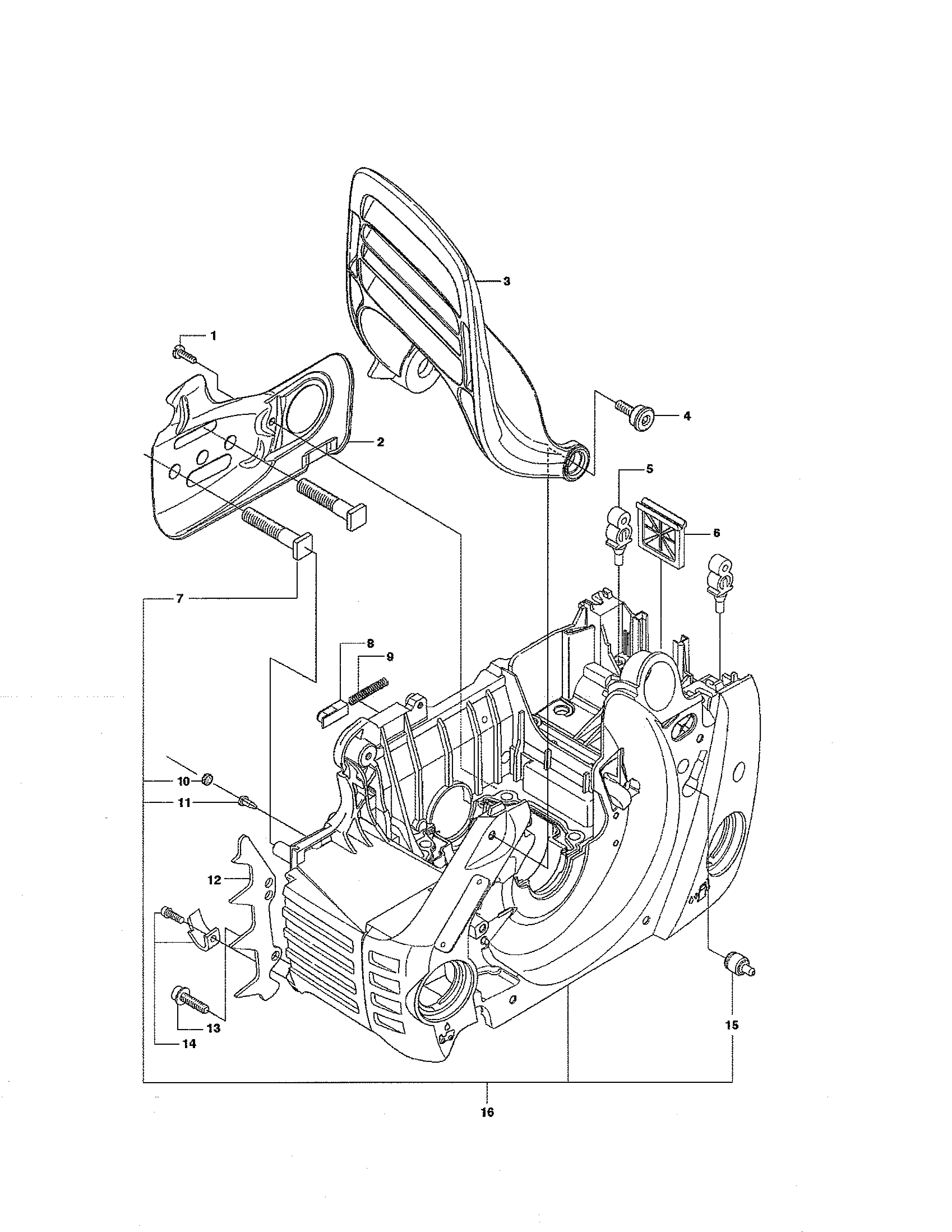 Husqvarna 965030298 crankcase diagram