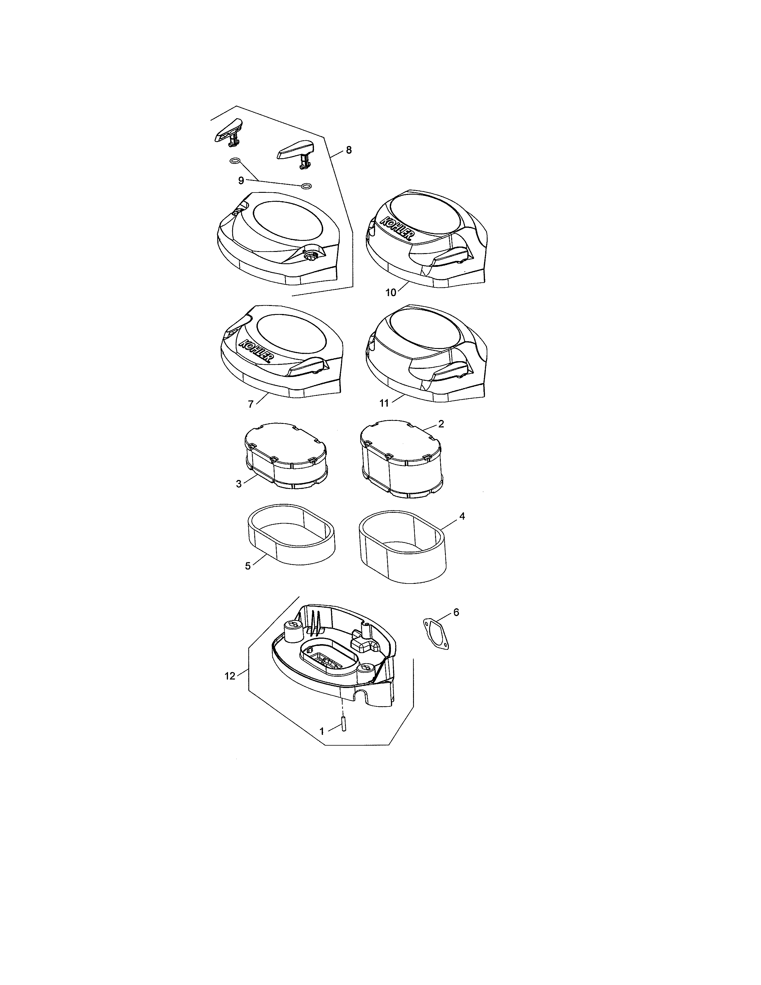 Husqvarna 96043022500 air intake diagram
