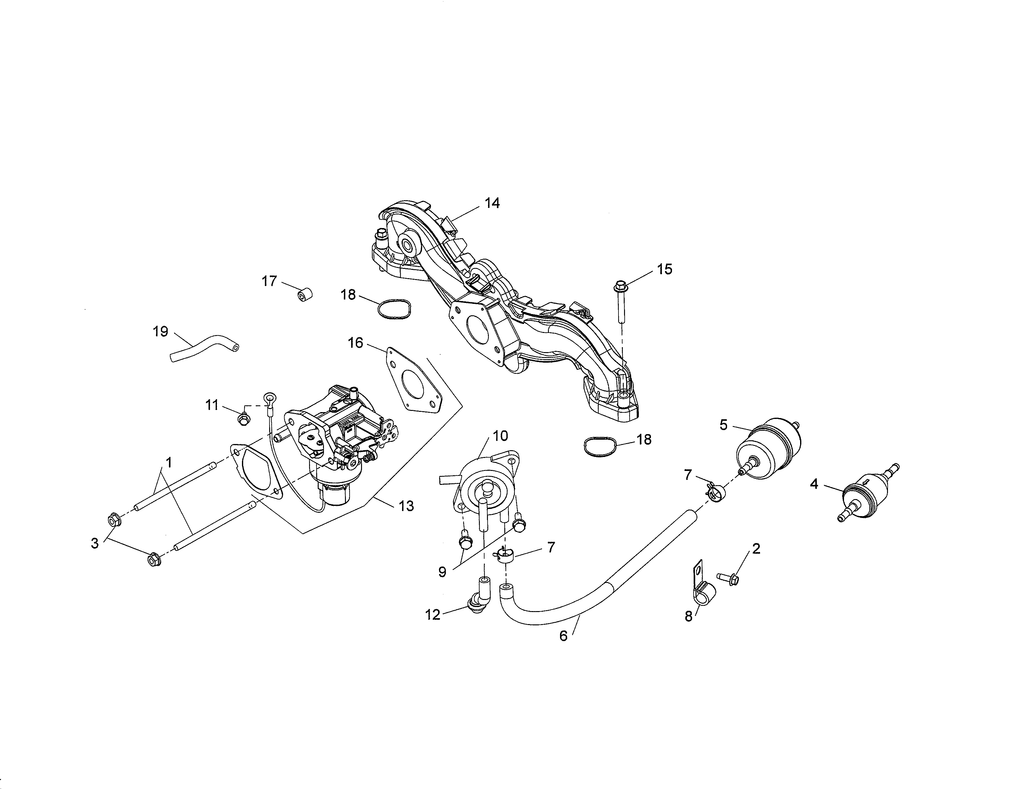 Husqvarna 96043022500 fuel system diagram