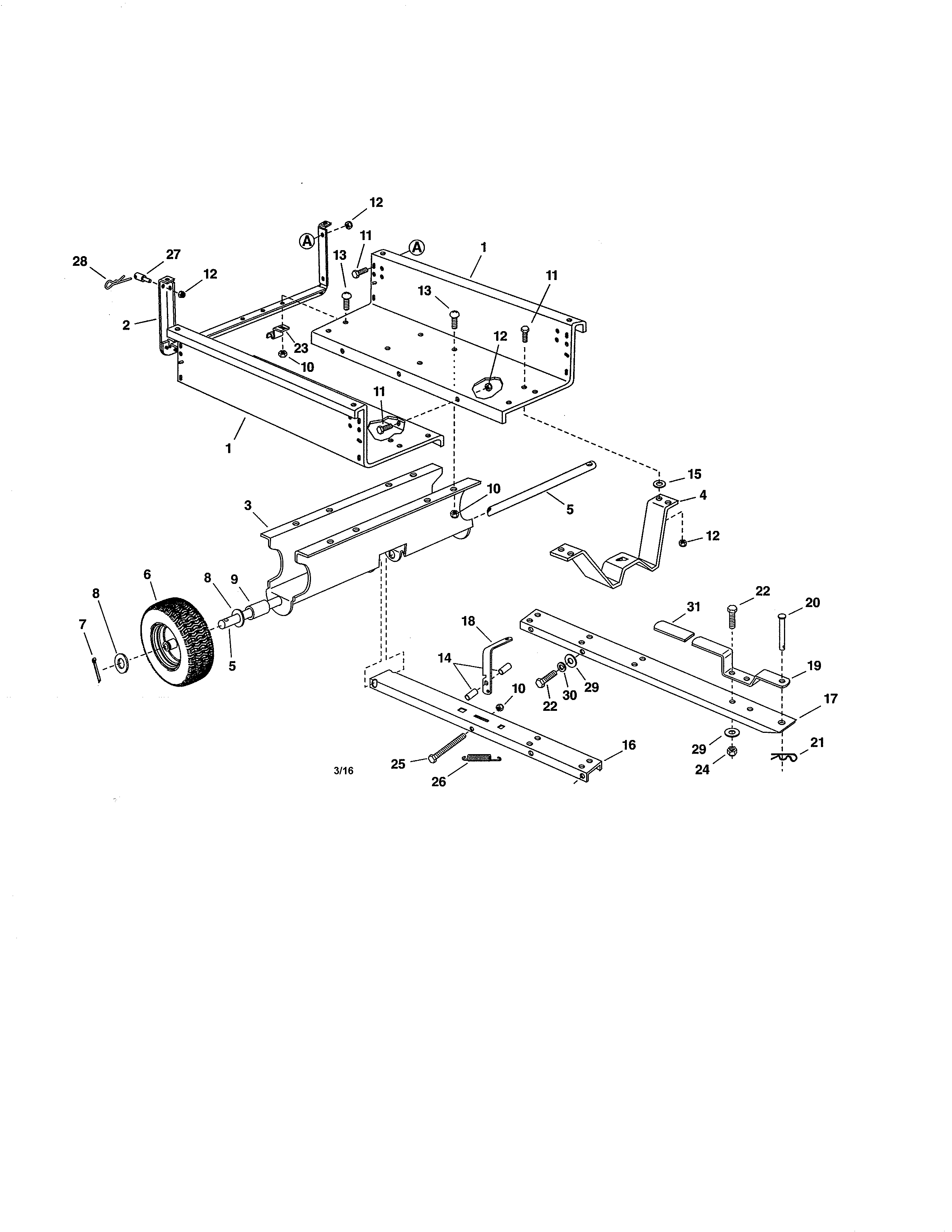 Craftsman 486250131 cart body diagram
