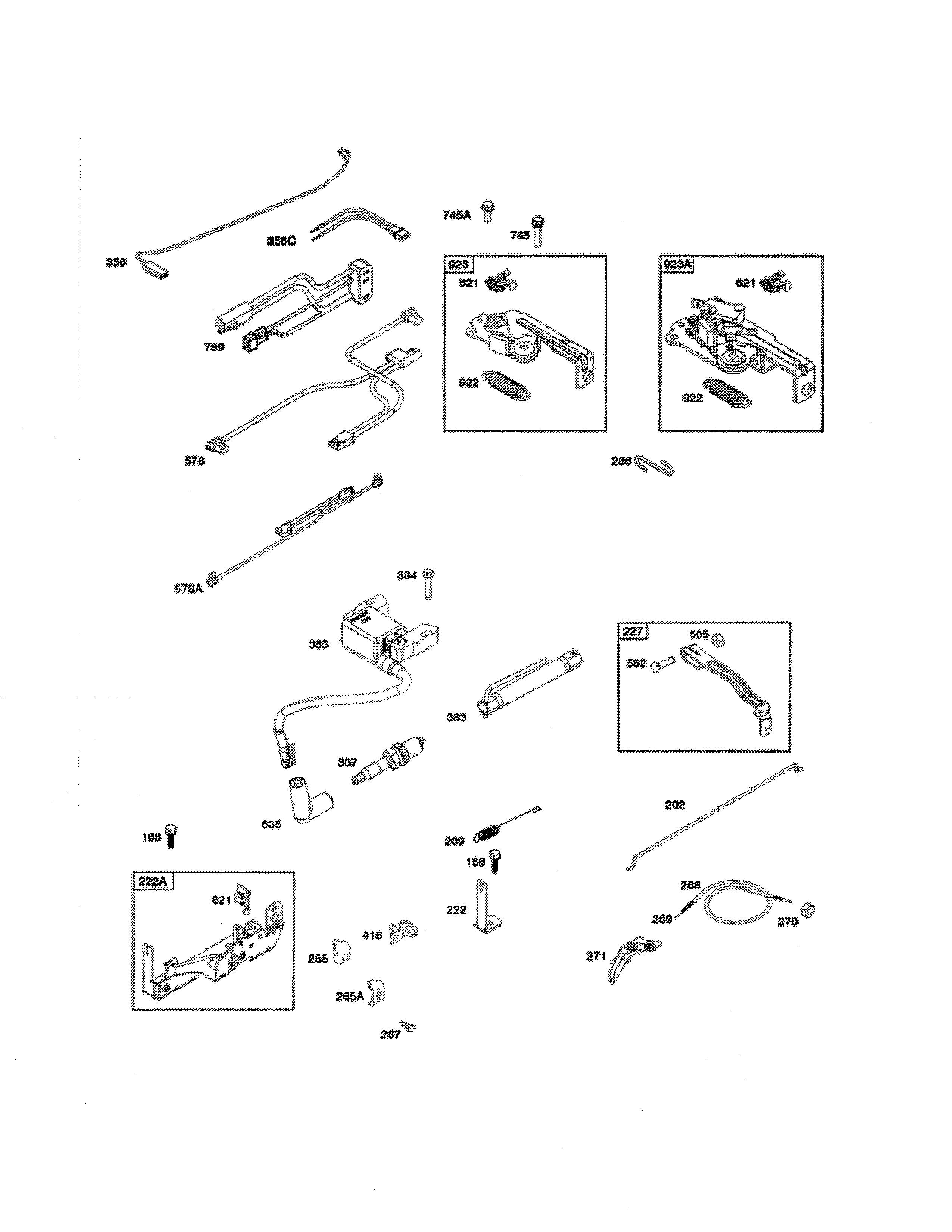Husqvarna 96145001901 brake/ignition/armature diagram