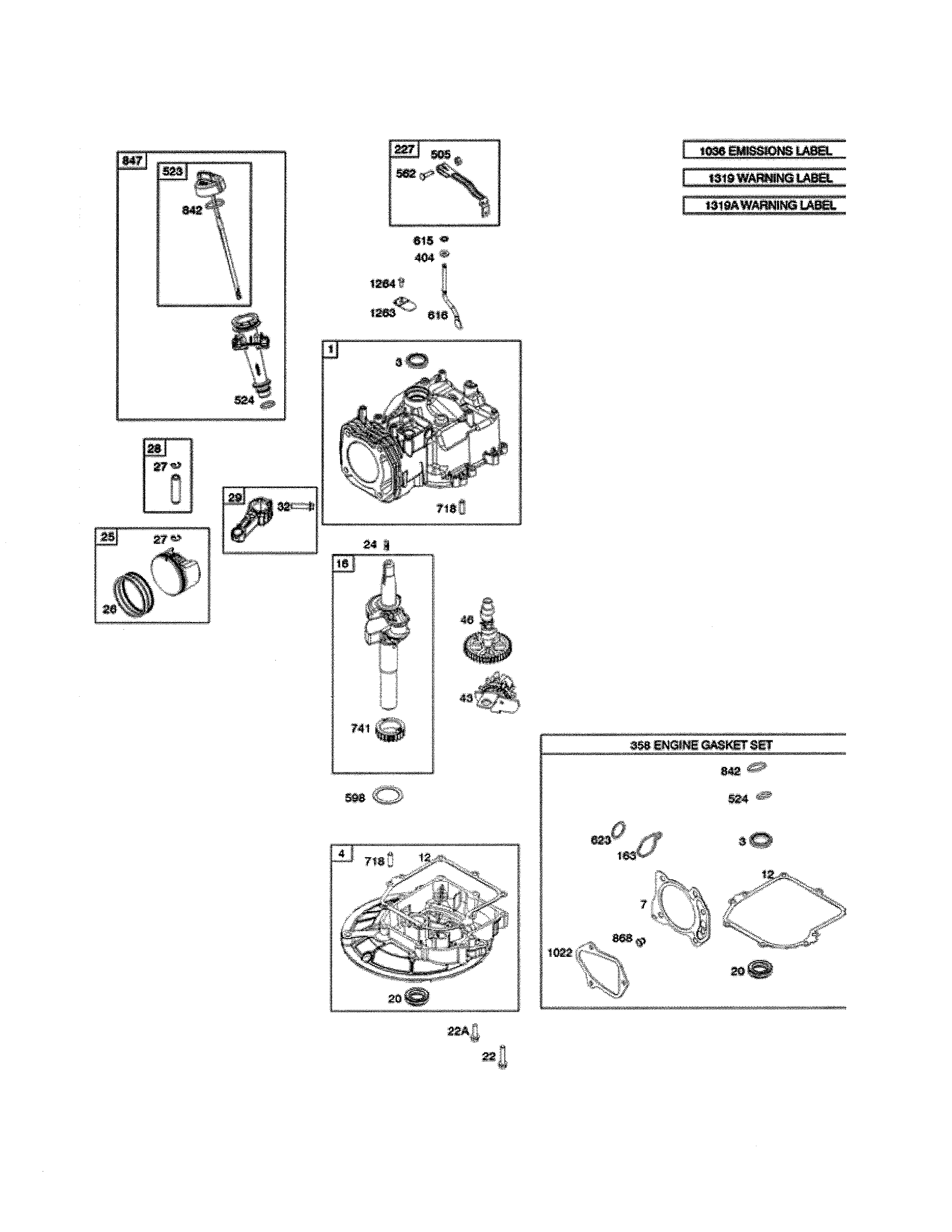 Husqvarna 96145001901 crankshaft/cylinder/sump diagram