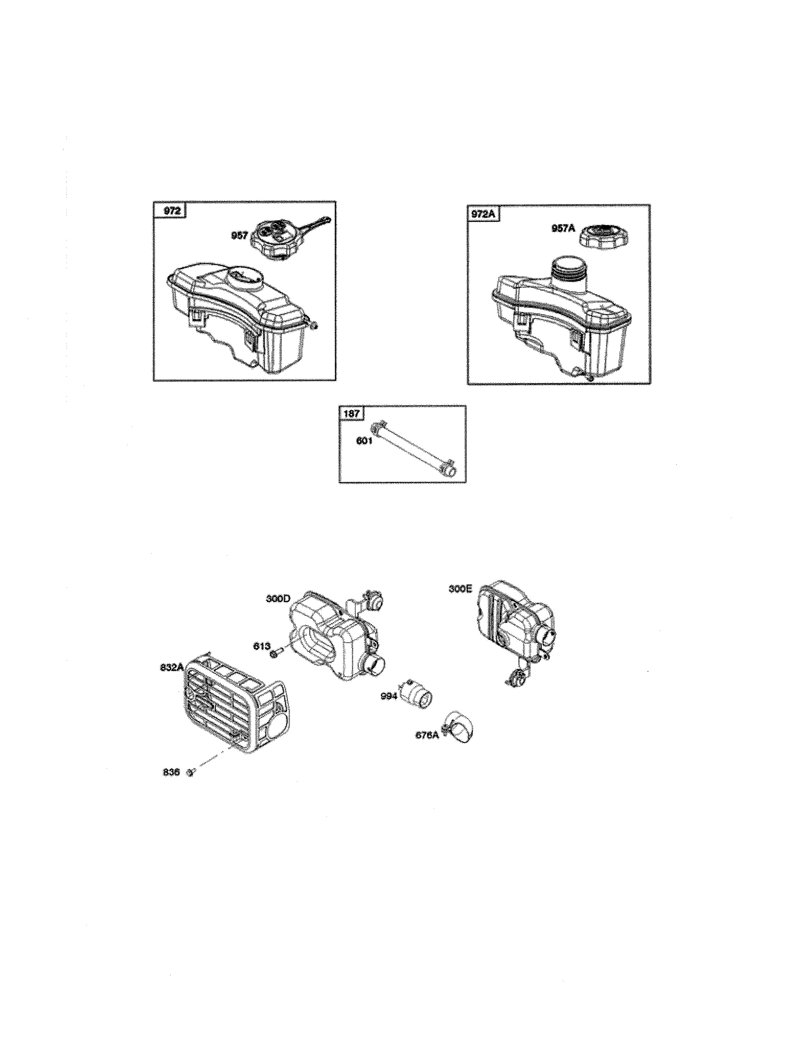 Husqvarna 96145001901 exhaust system/fuel supply diagram