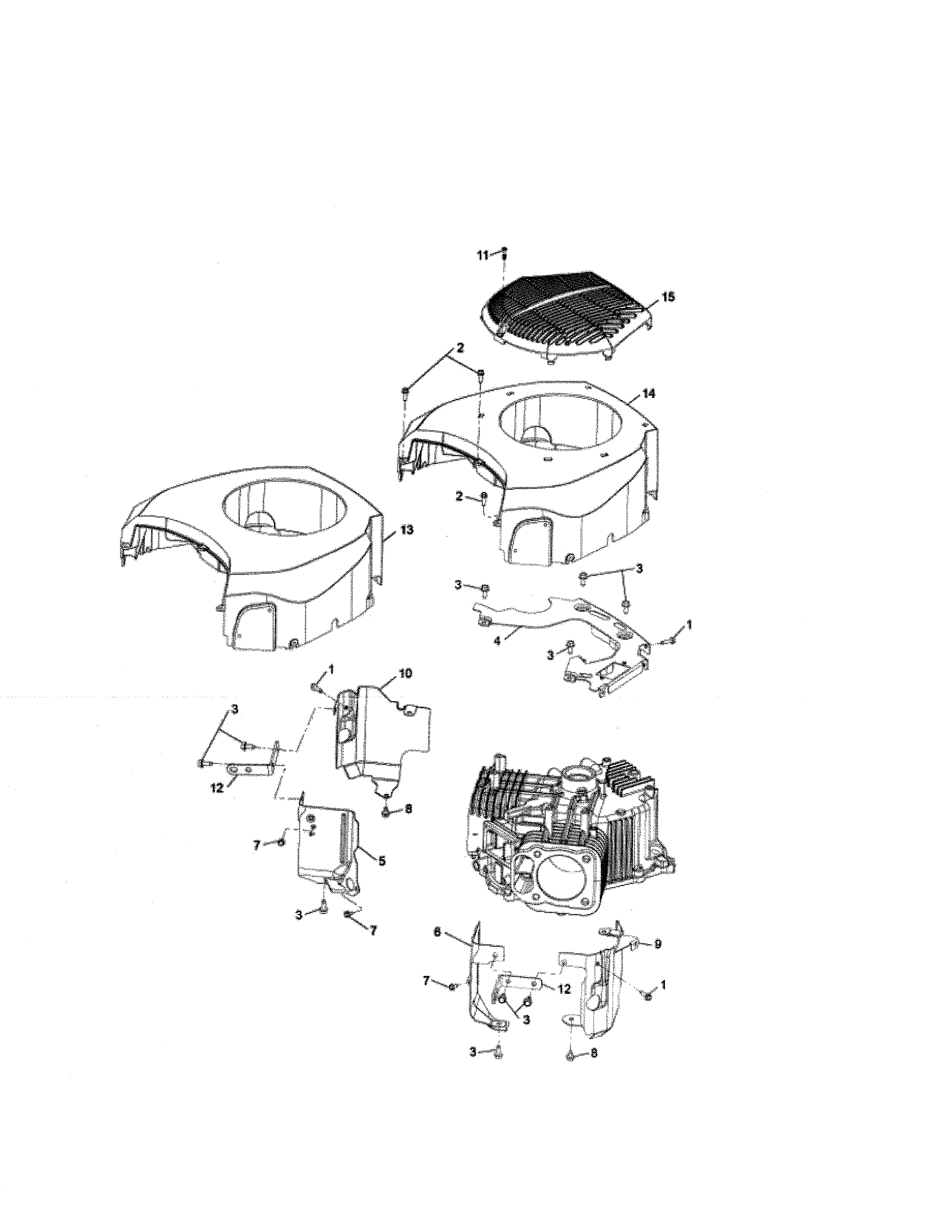 Husqvarna YT48CS-96043022400 blower housing diagram