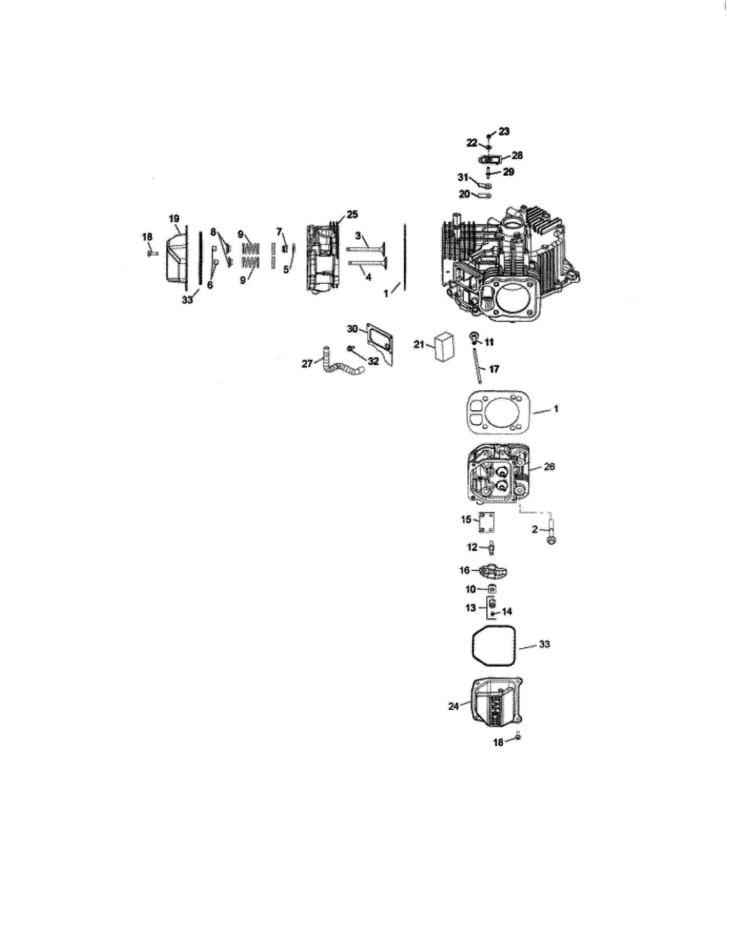 Husqvarna YT48CS-96043022400 cylinder head/breather diagram