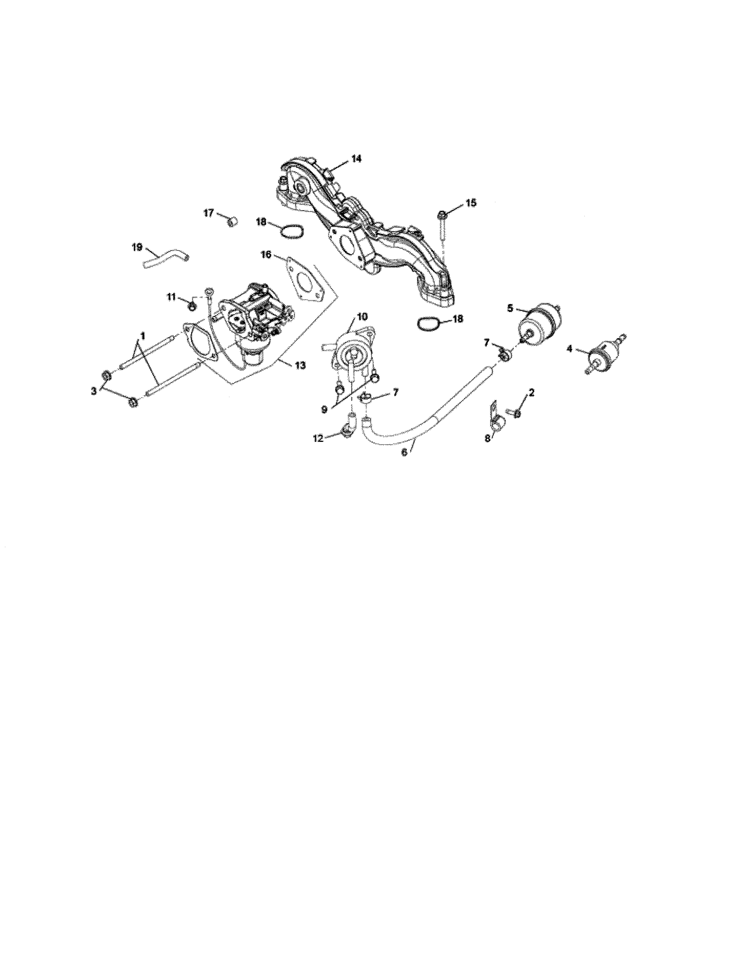 Husqvarna YT48CS-96043022400 fuel system diagram