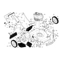 Husqvarna 96143009605 engine/housing/handle diagram