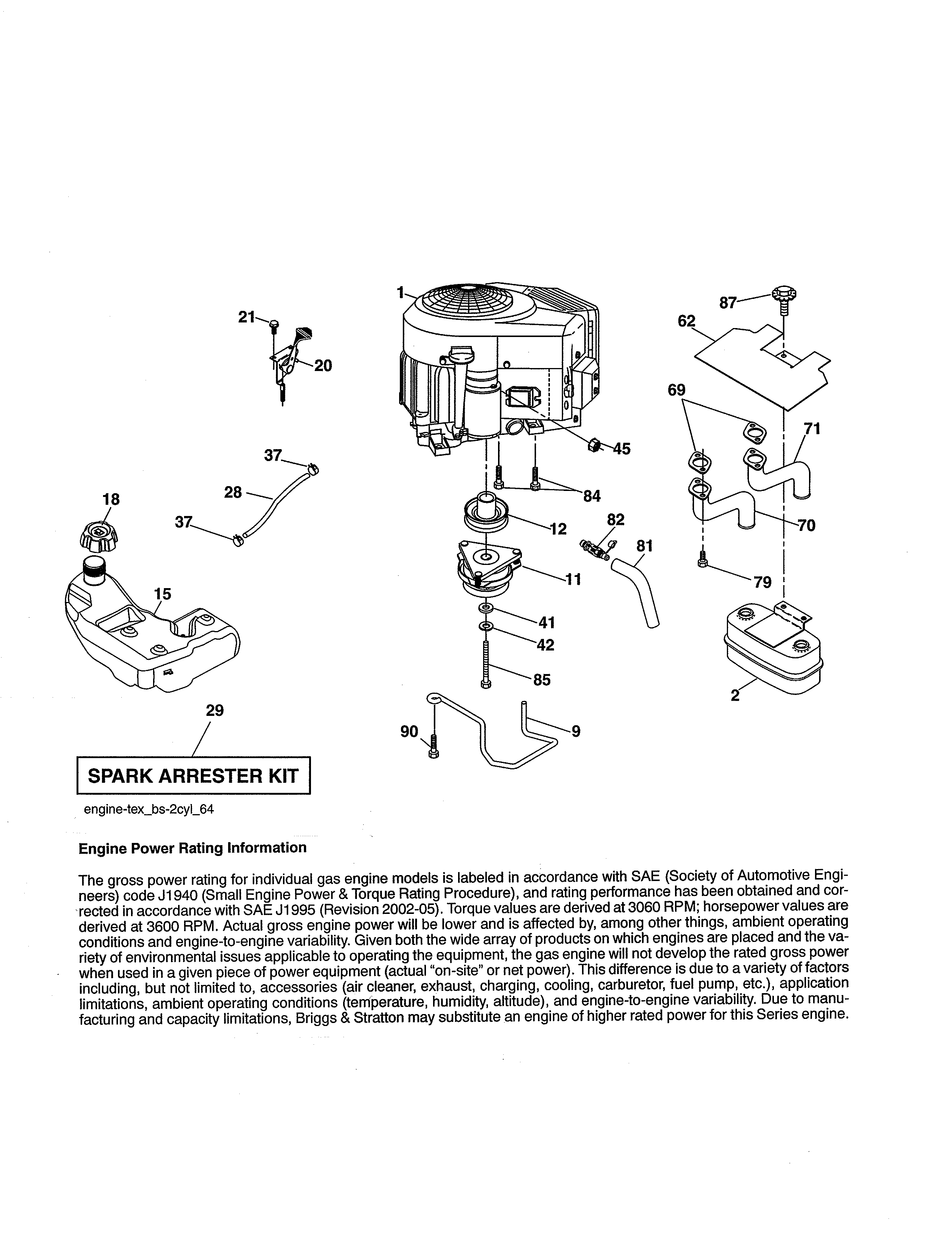 Husqvarna 917240442 engine diagram