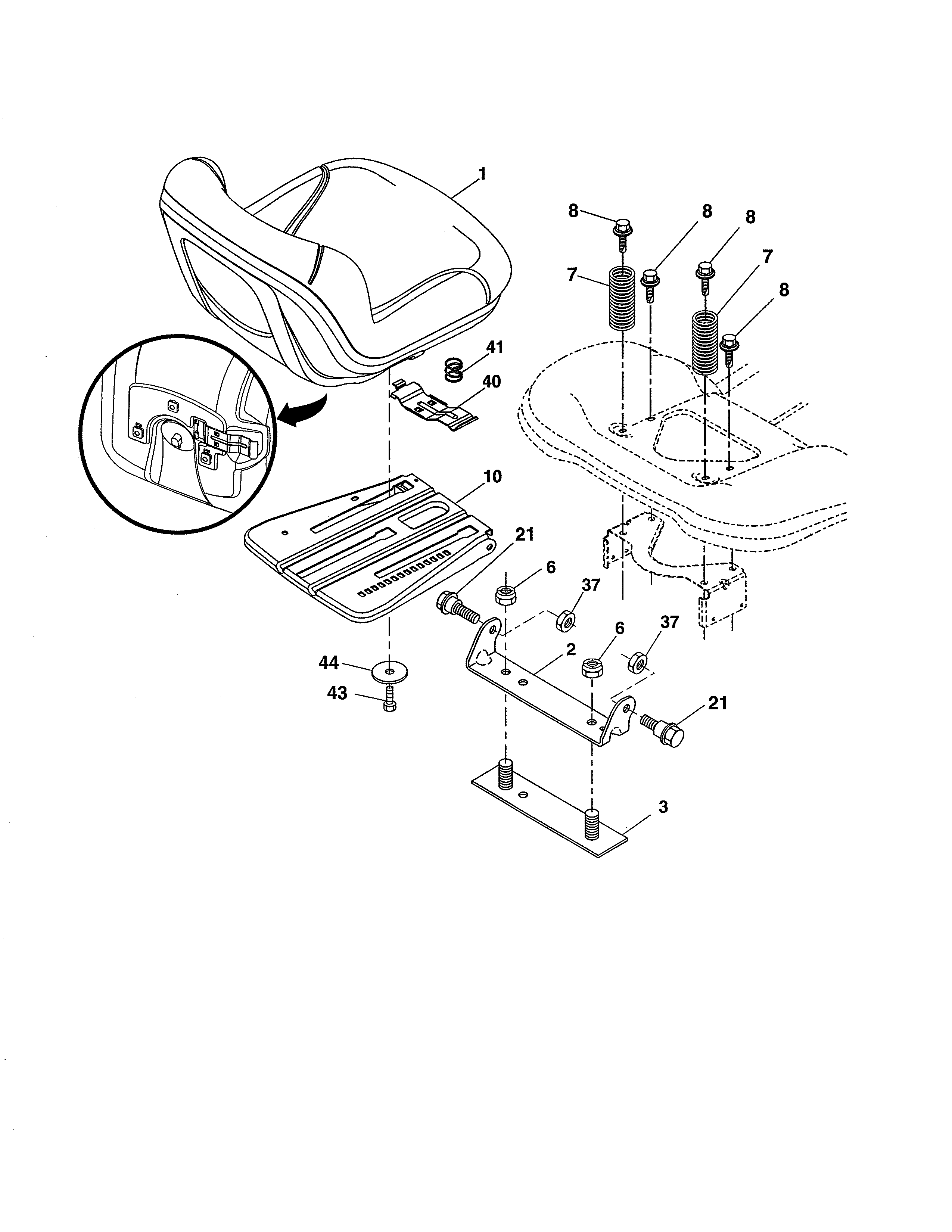 Husqvarna 917240442 seat diagram