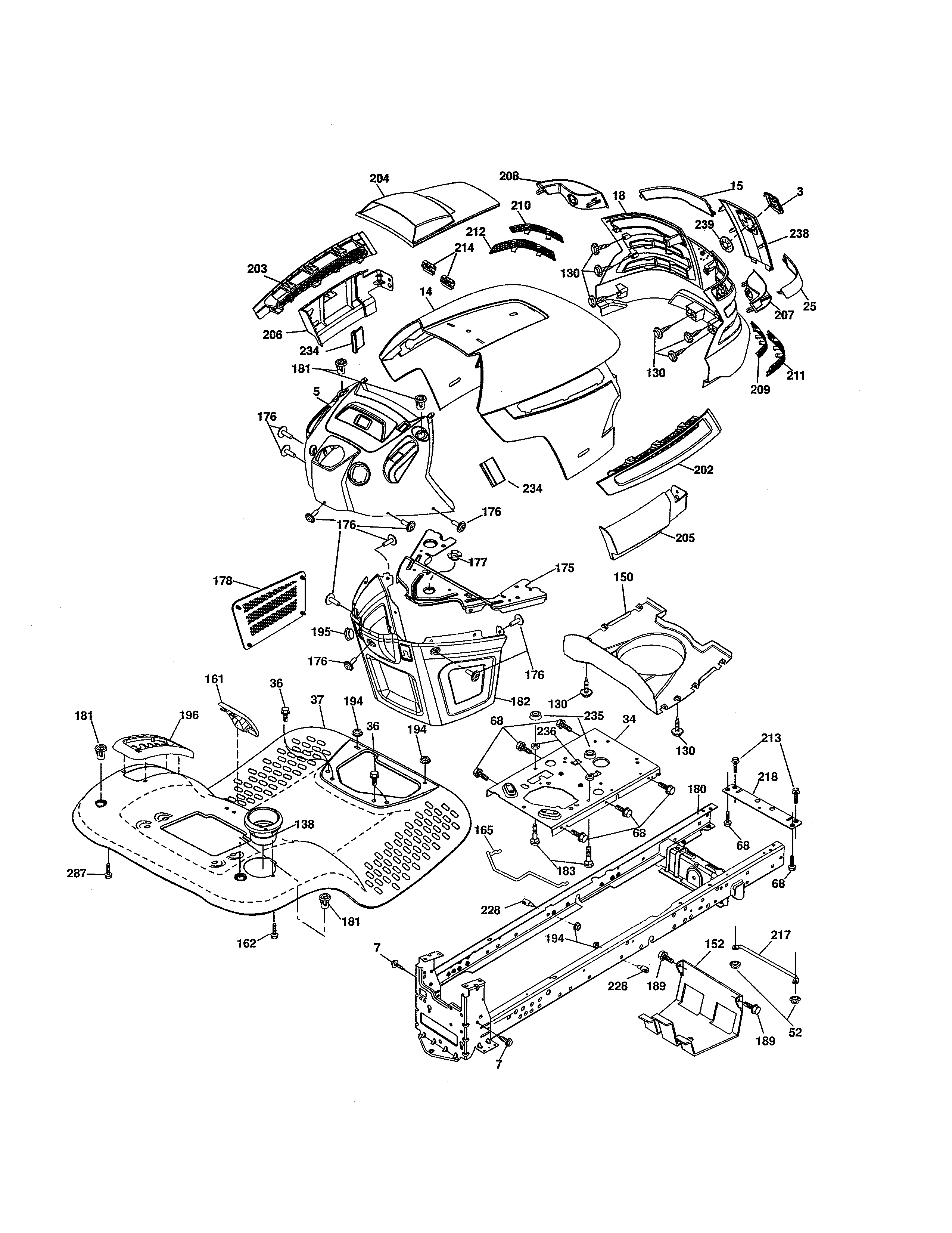 Husqvarna YTH2348-917286560 chassis diagram