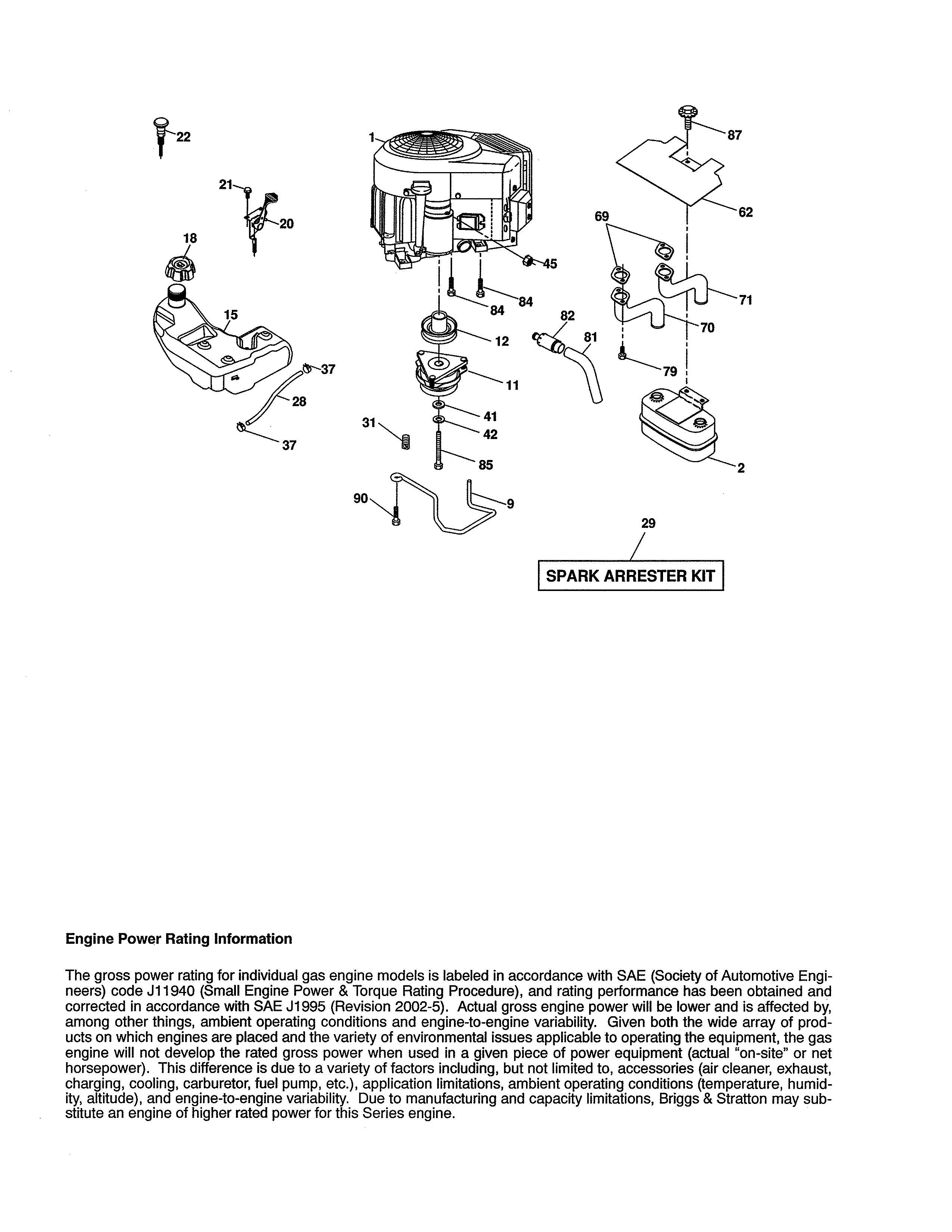 Husqvarna YTH2348-917286560 engine diagram