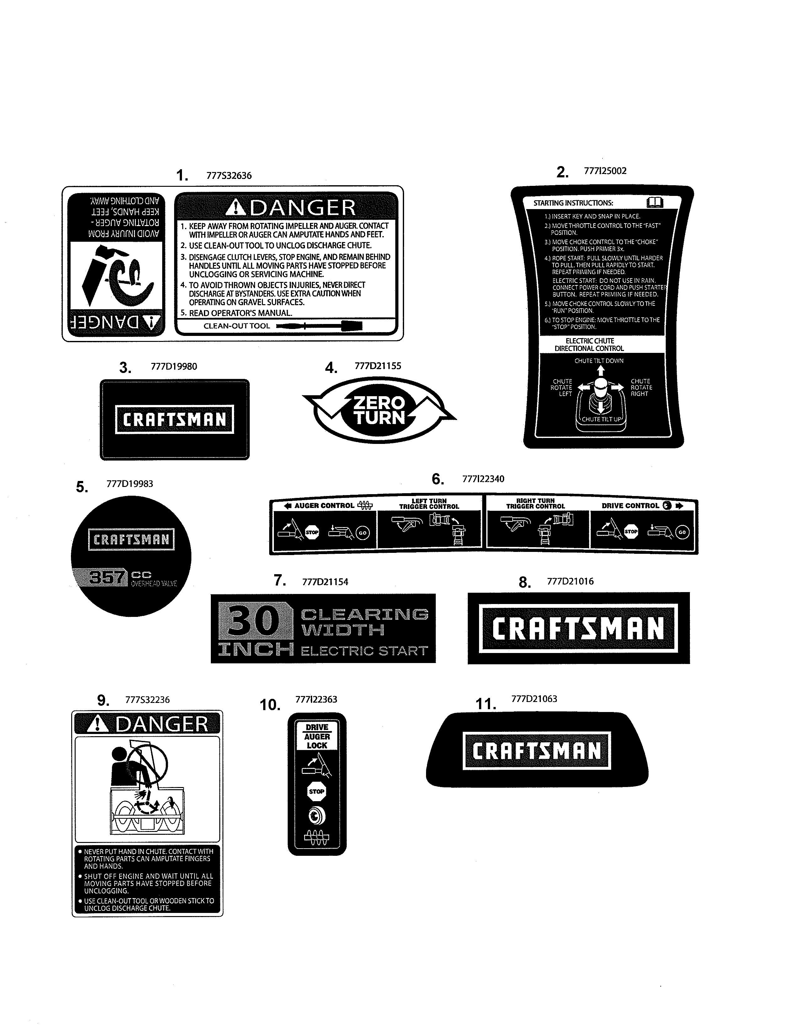 Craftsman 247883962 decals diagram