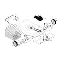 Poulan 96142010600 drive control/gear case/wheels diagram