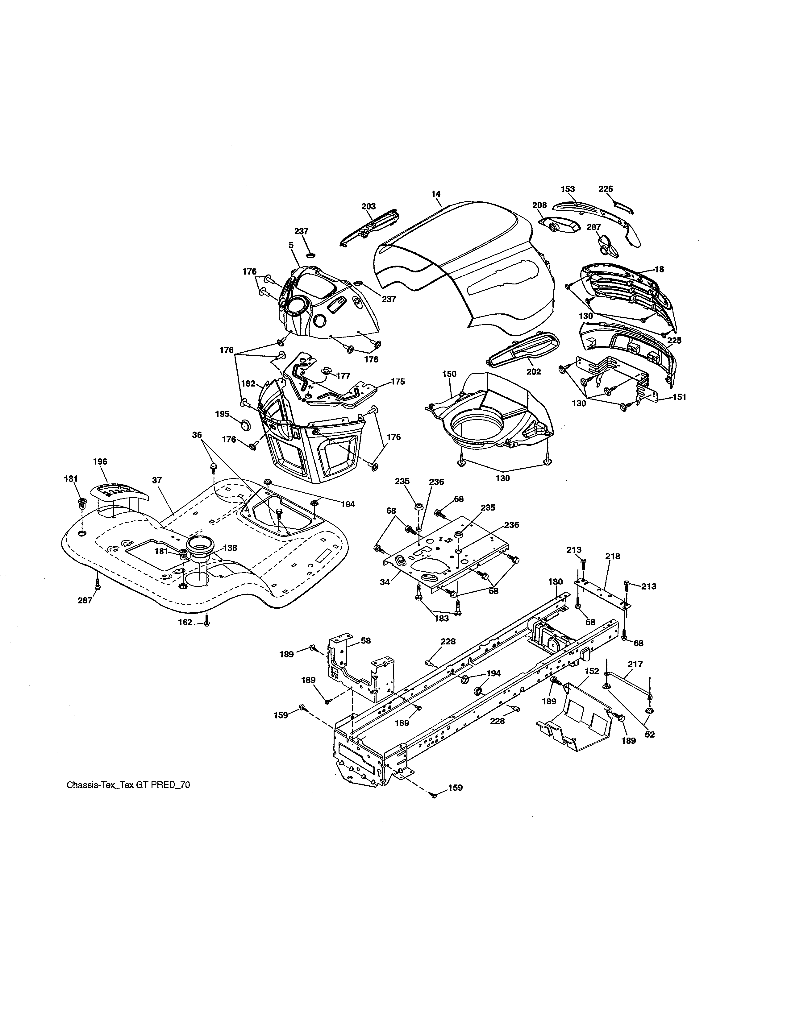Poulan PB20VA46-96042017000 chassis diagram