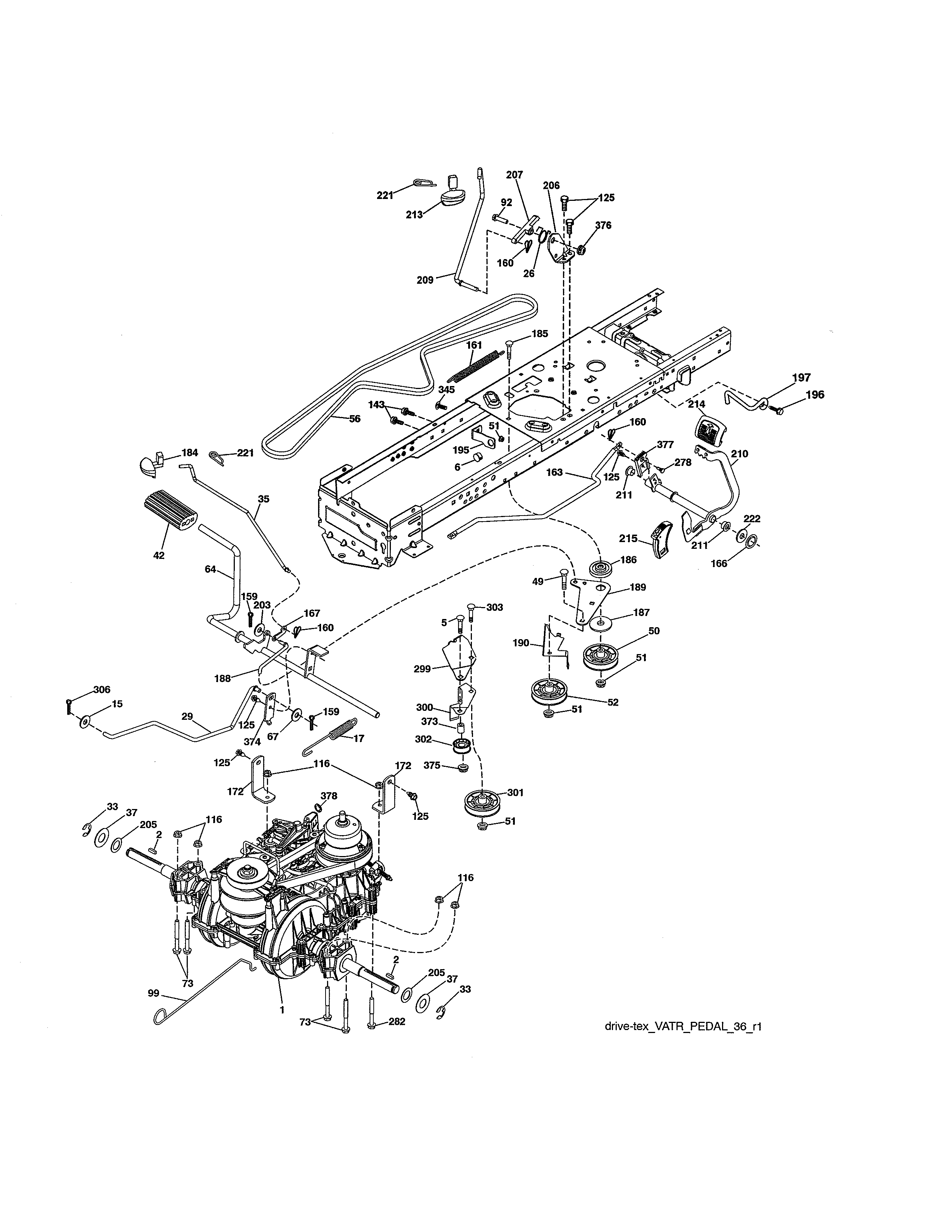 Poulan 96042019300 drive diagram