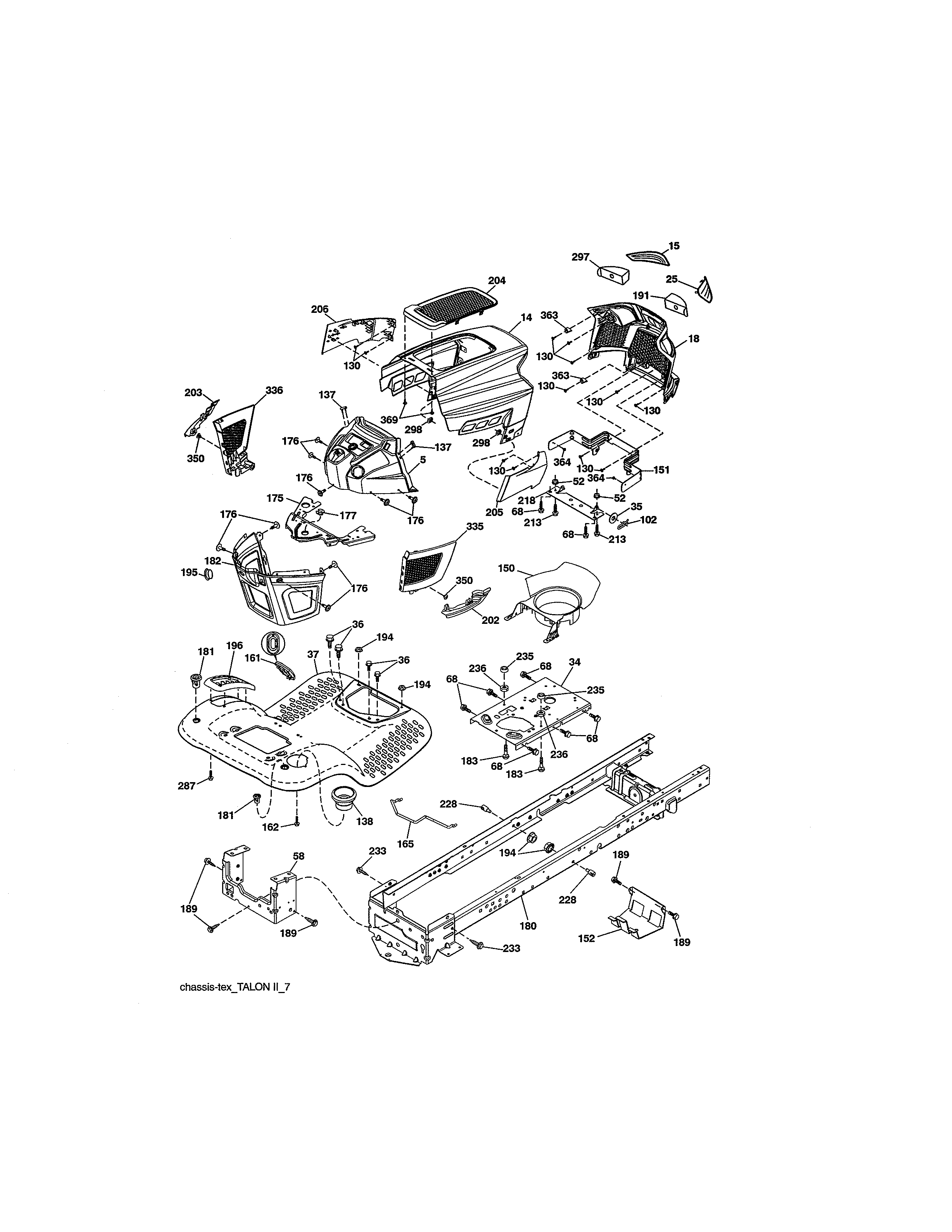 Craftsman 917203911 chassis assembly diagram