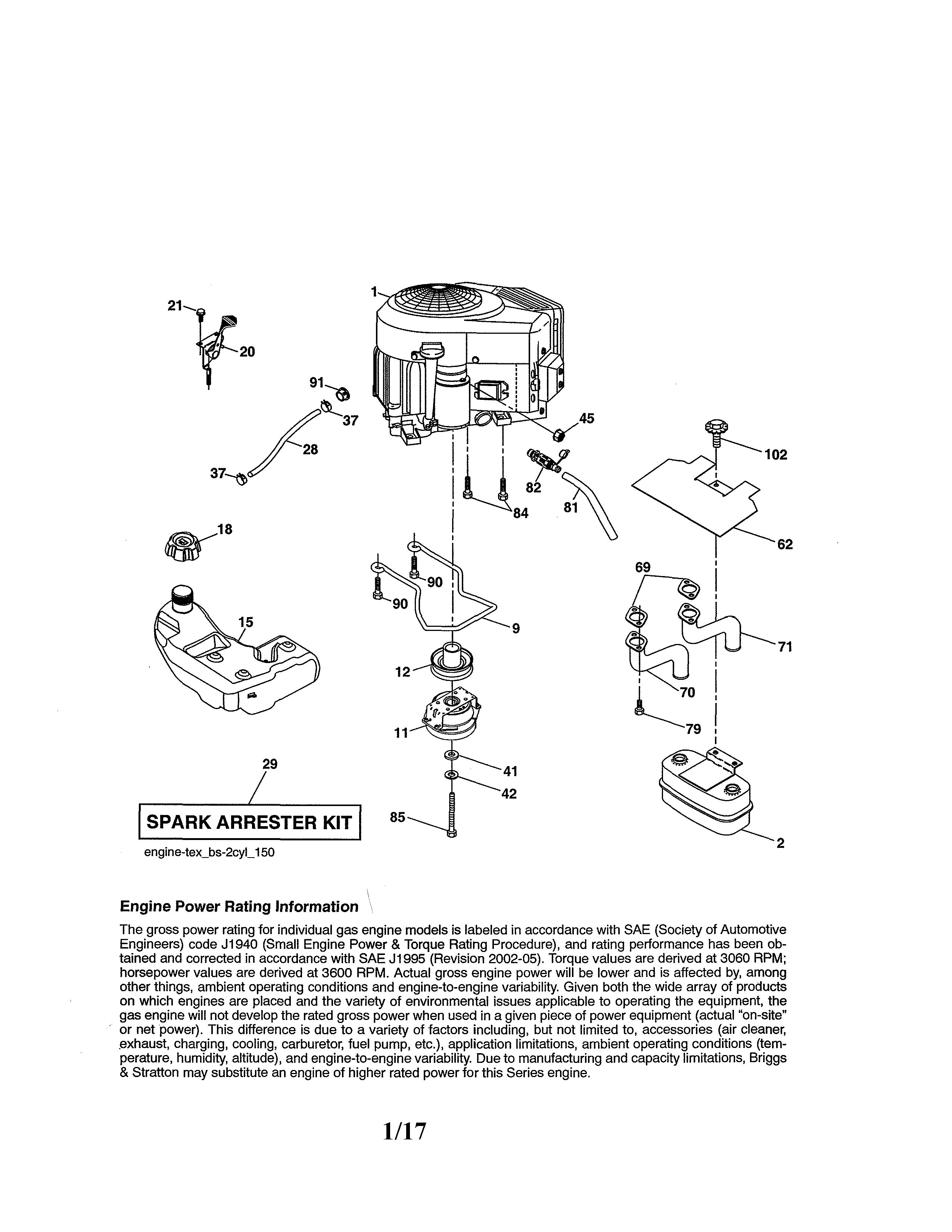 Craftsman 917203911 engine diagram