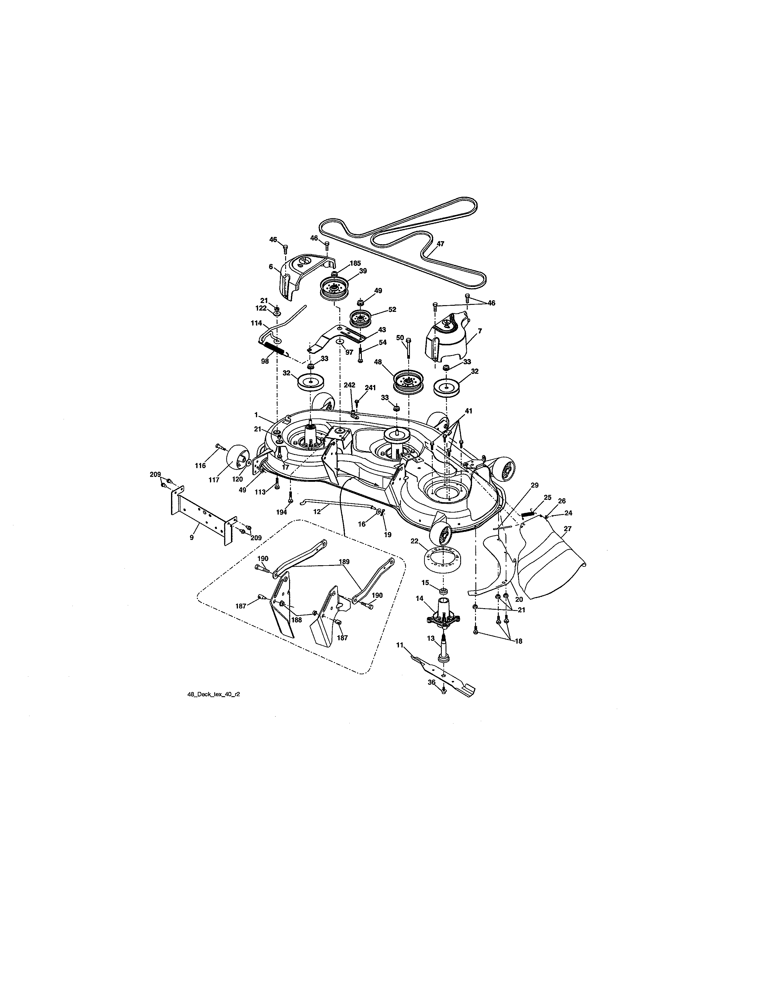 Craftsman 917203911 mower deck diagram