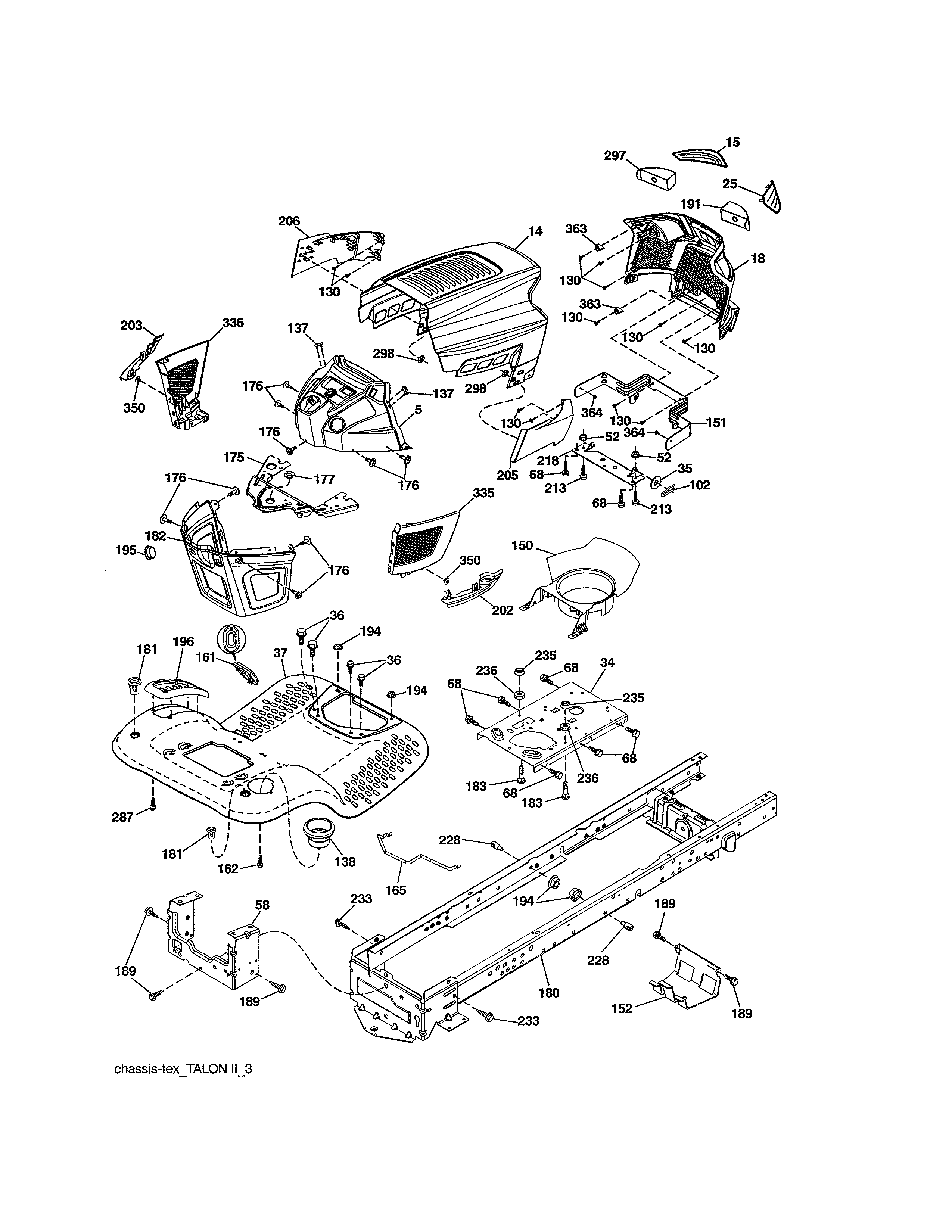 Craftsman 917203921 chassis assembly diagram