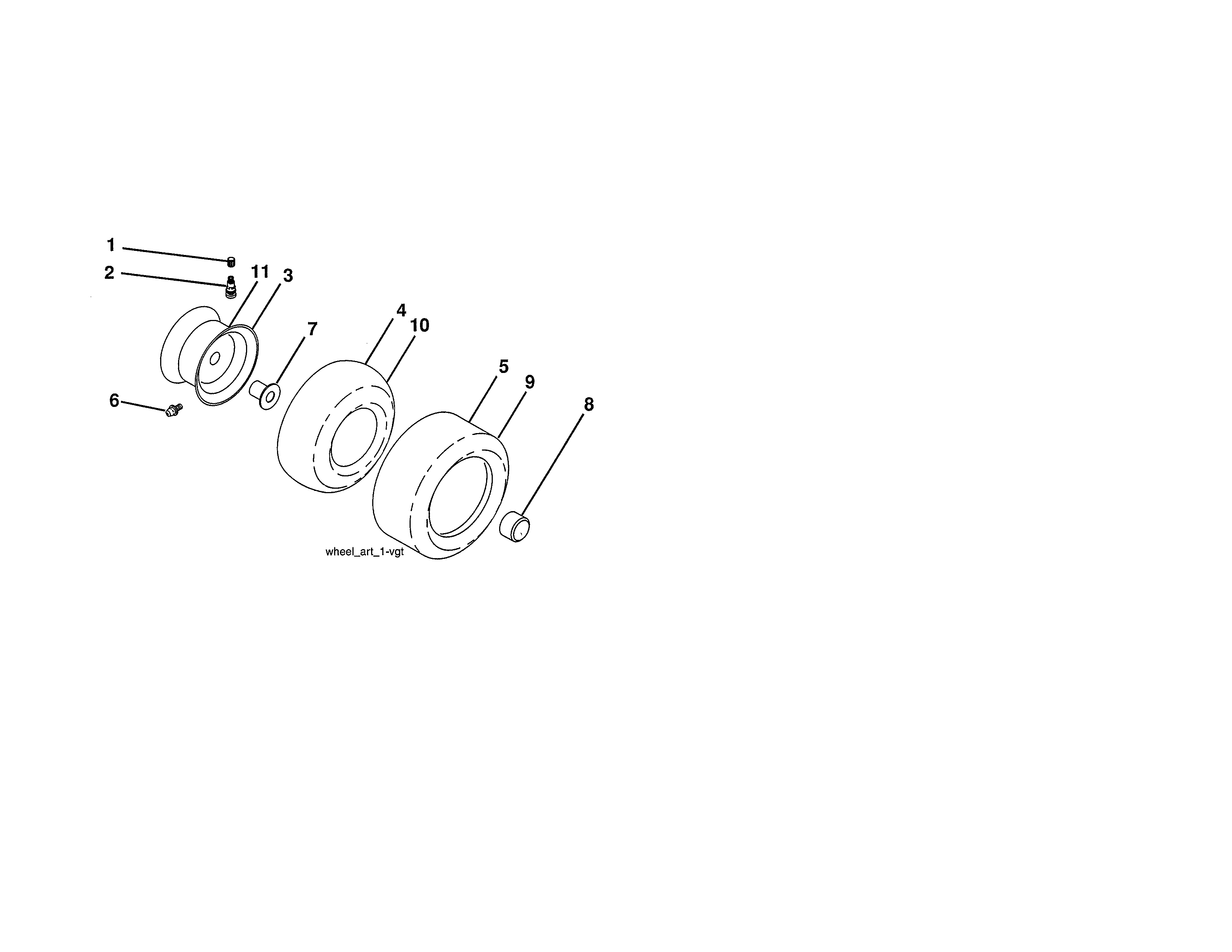 Craftsman 917203921 wheels & tires diagram