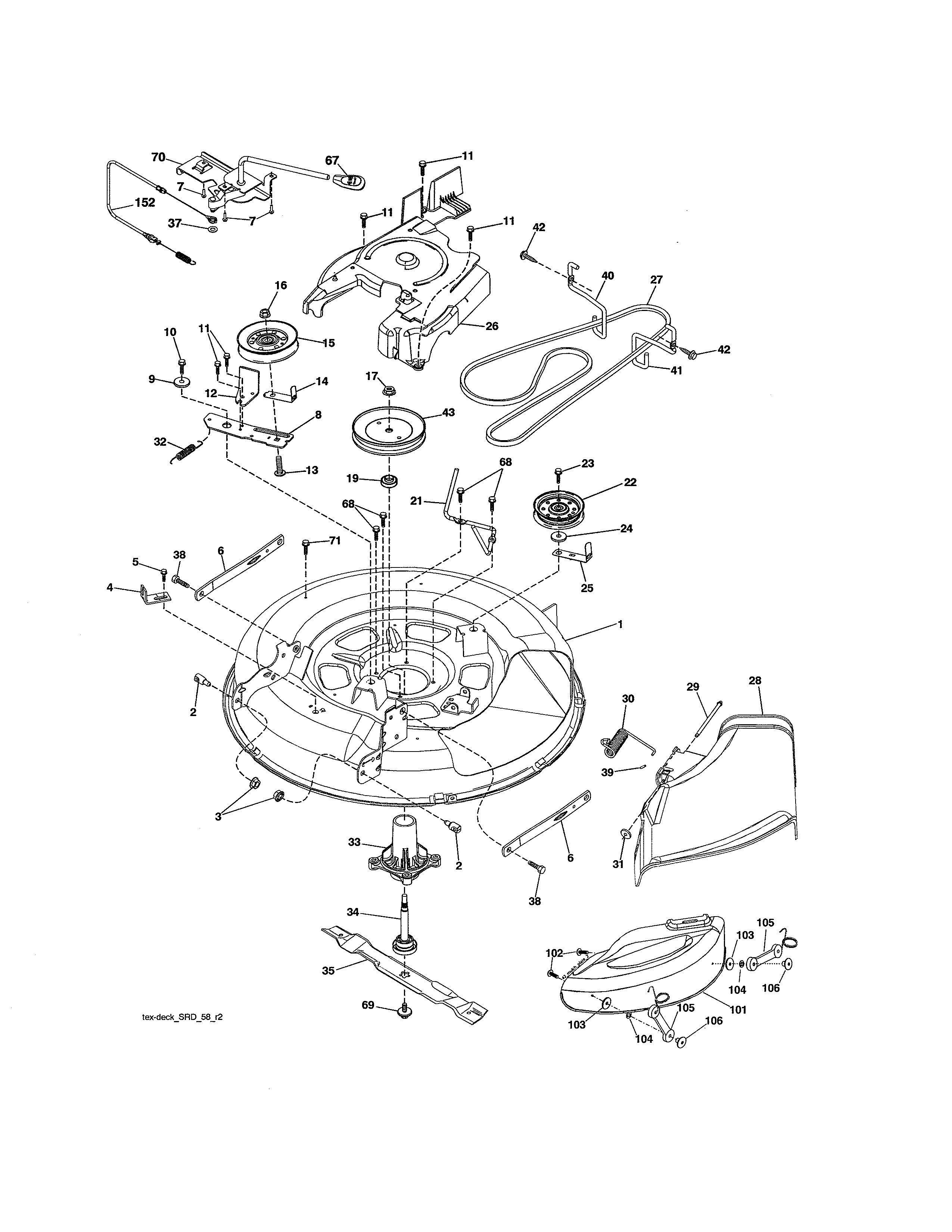 Craftsman 917986331 mower deck diagram