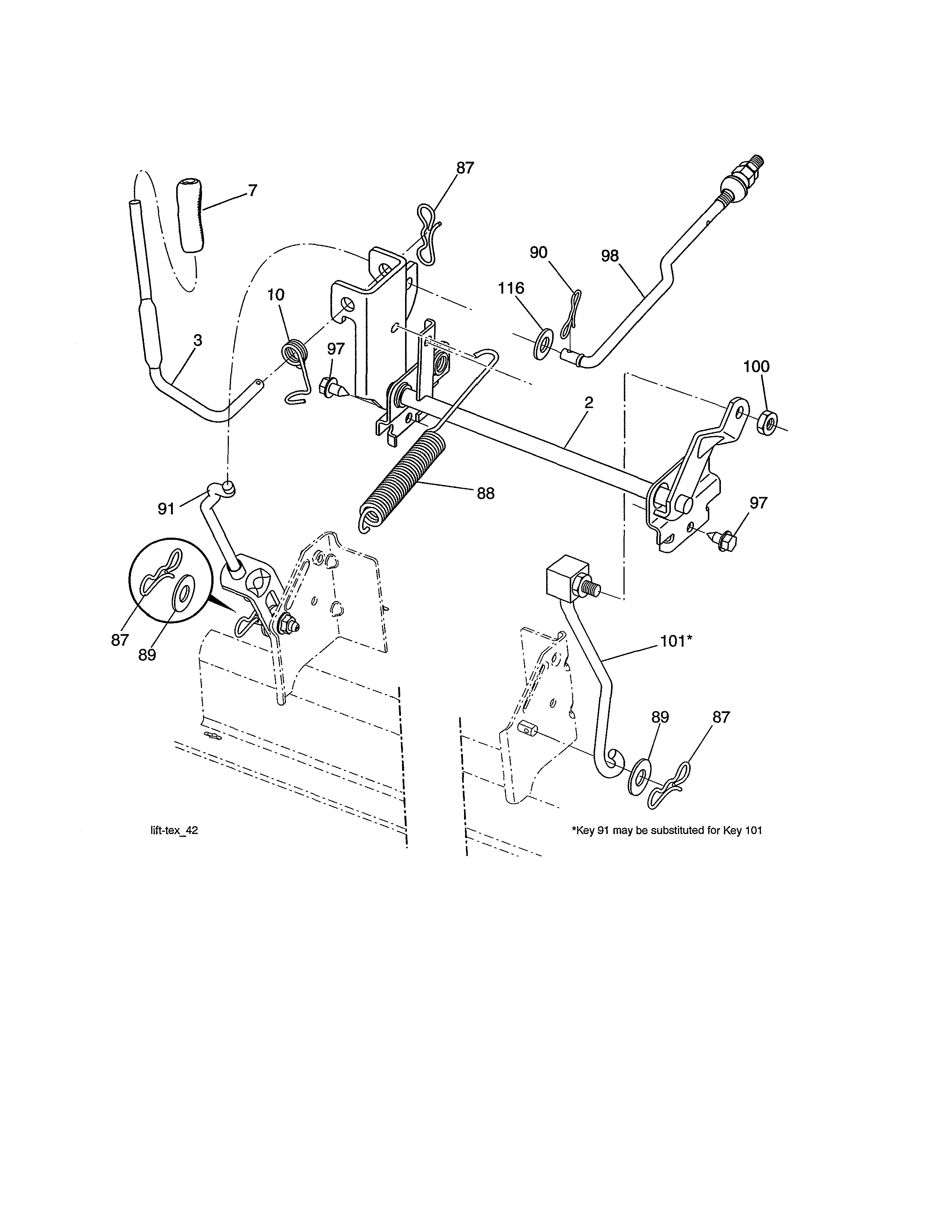 Craftsman 917986331 lift assembly diagram