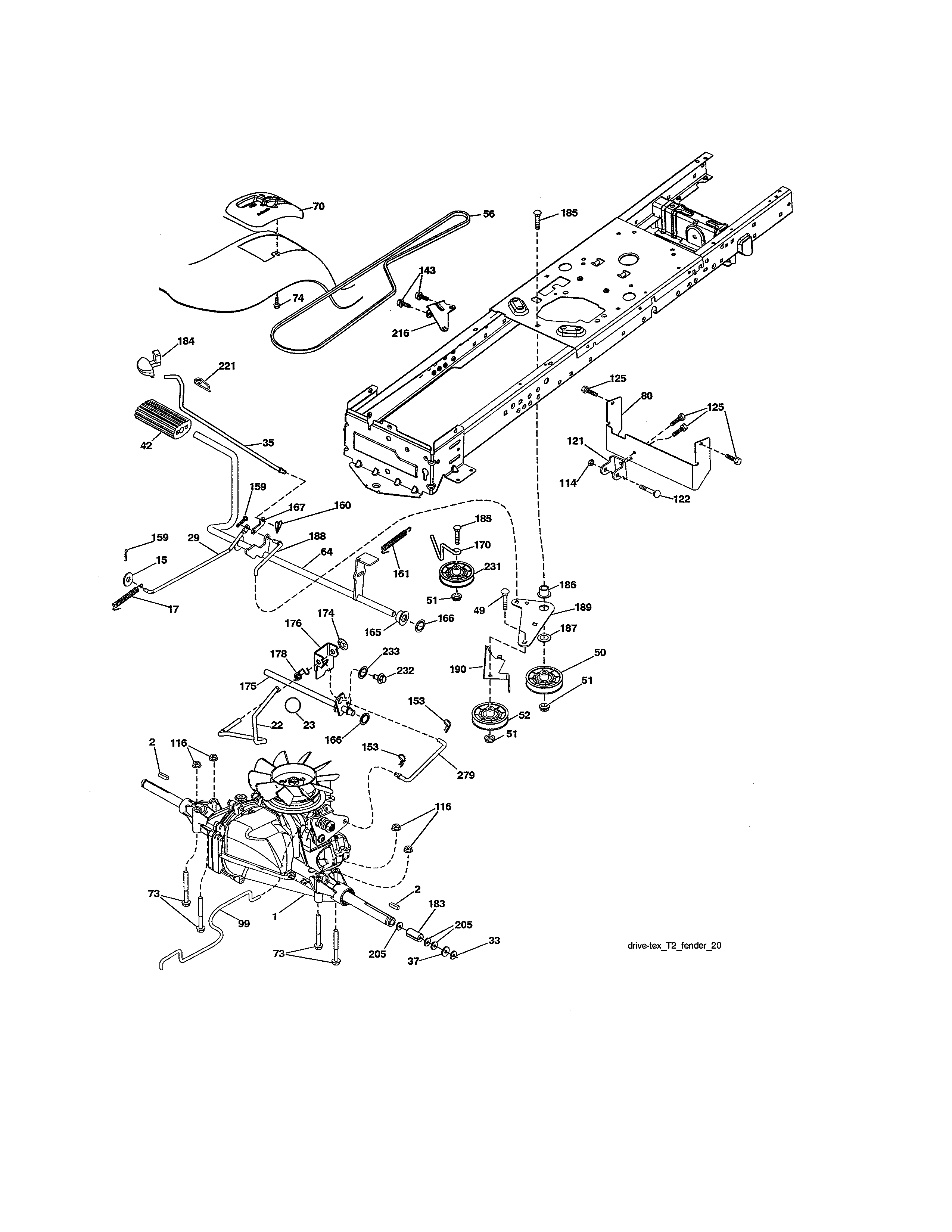 Craftsman 917986332 ground drive diagram