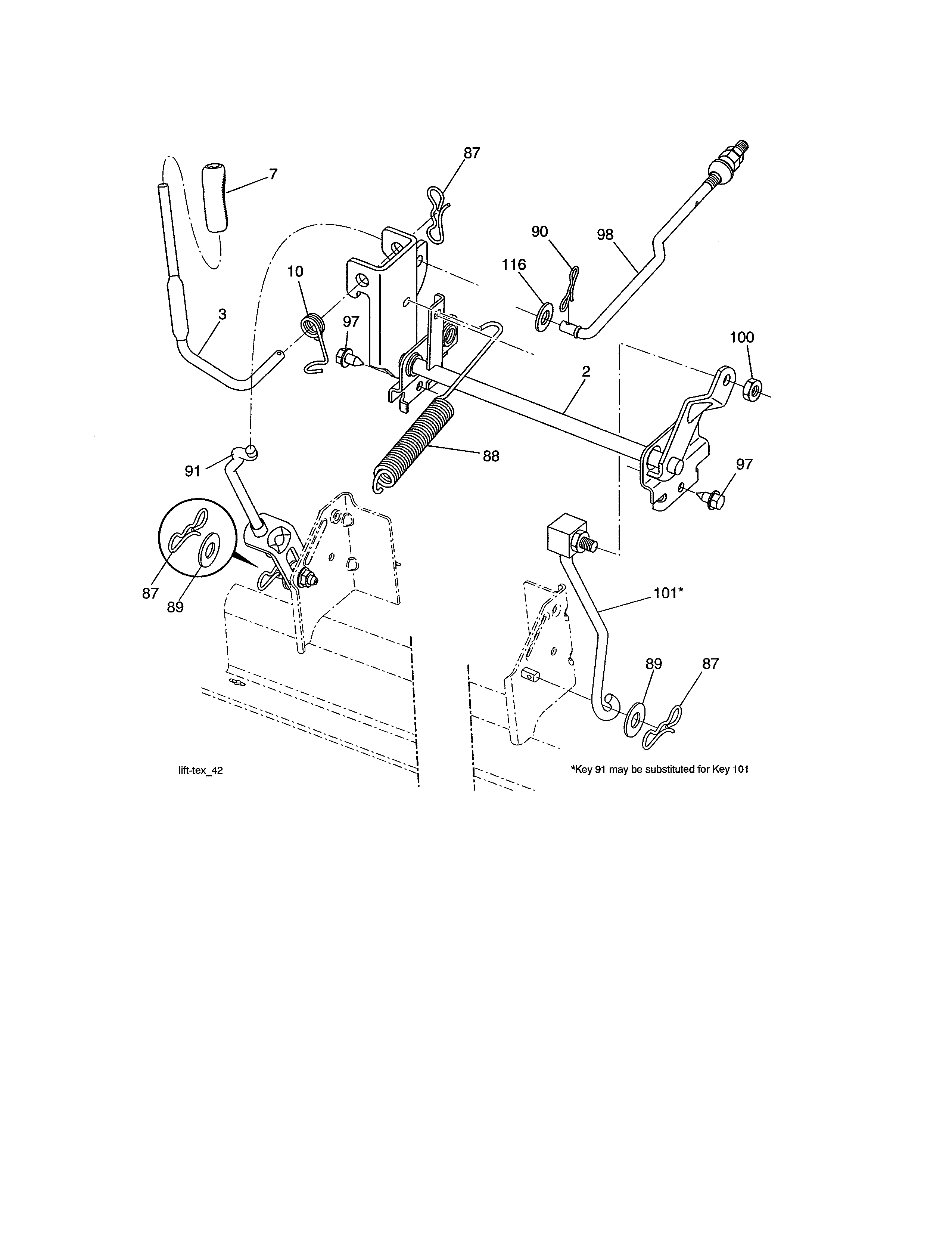 Craftsman 917986332 lift assembly diagram
