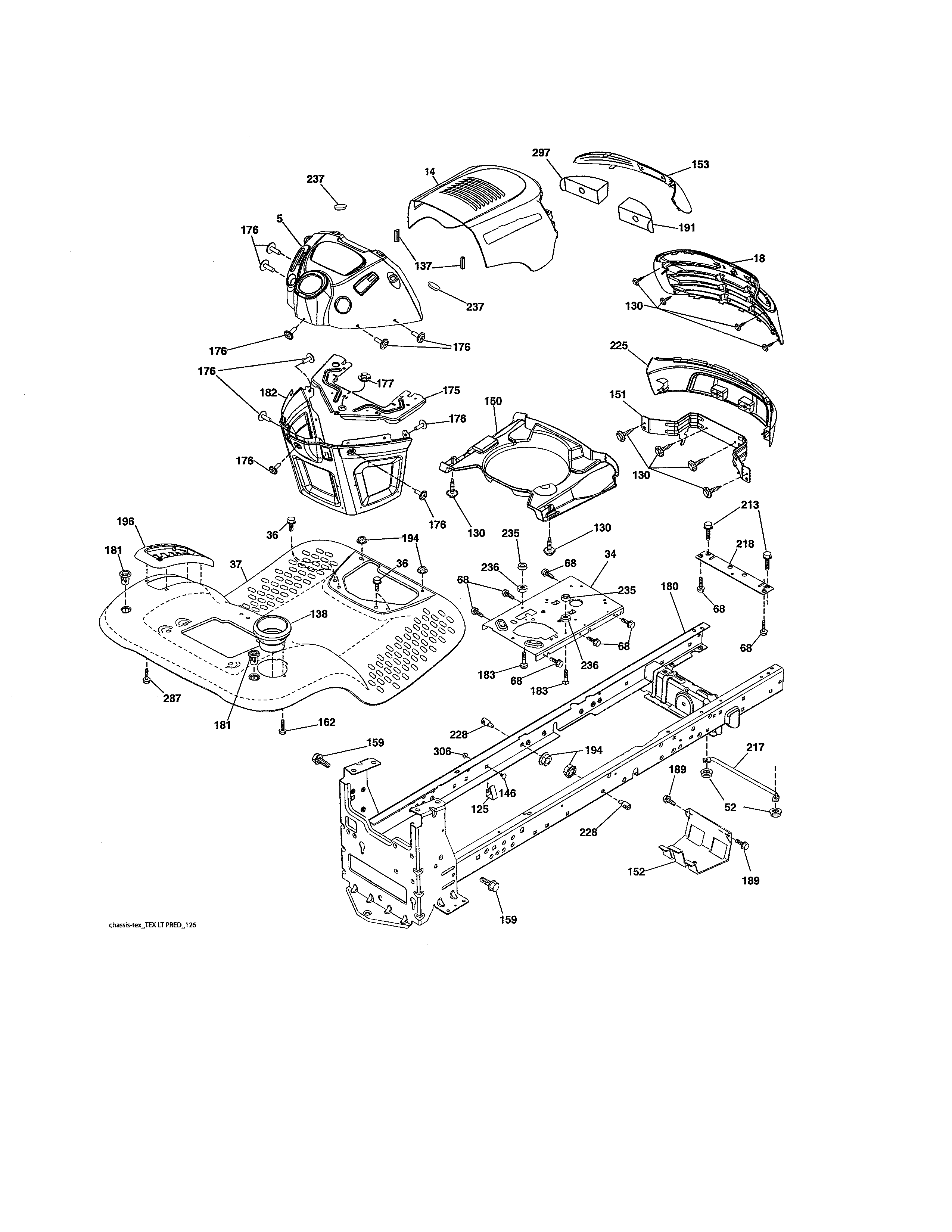 Craftsman 917988210 chassis assembly diagram