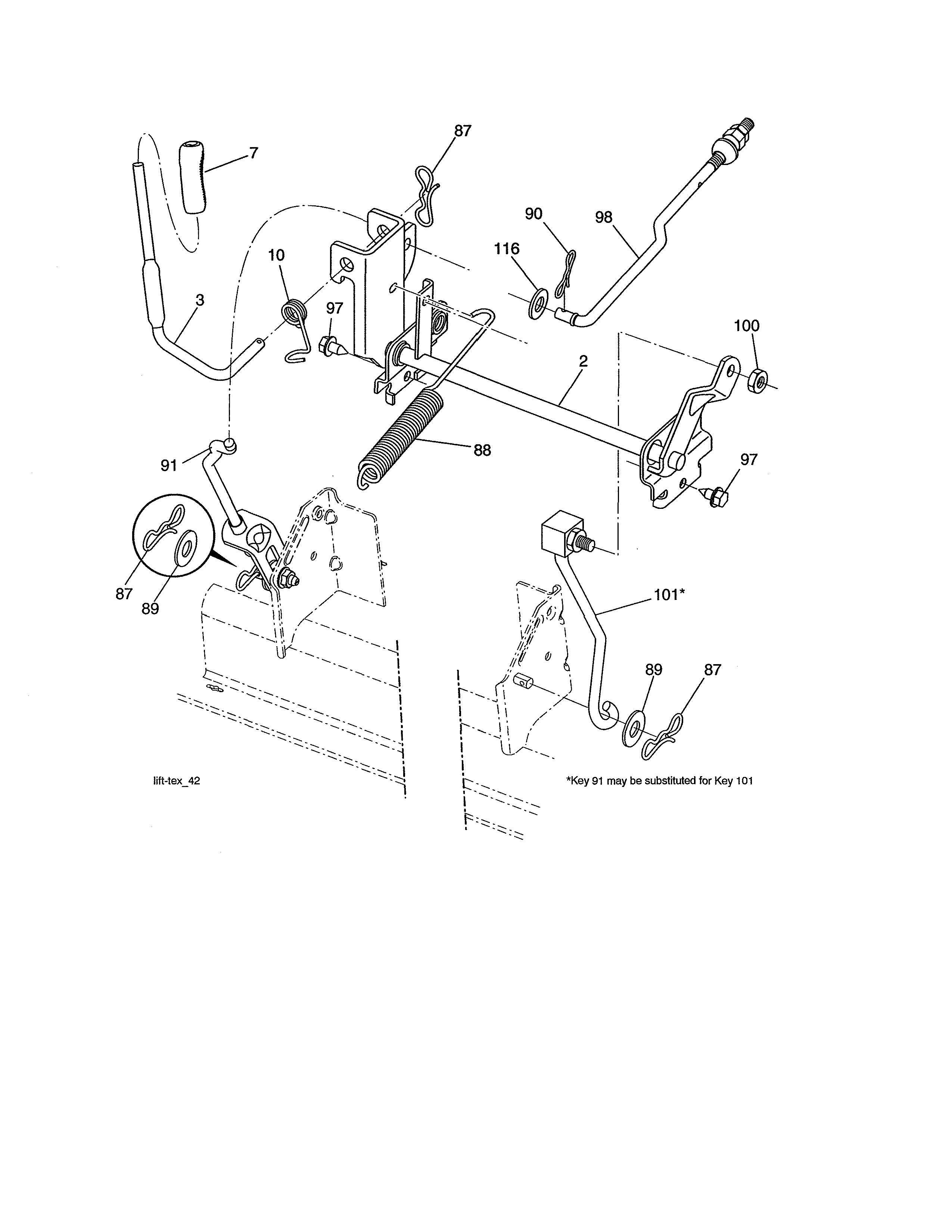 Craftsman 917988210 lift assembly diagram