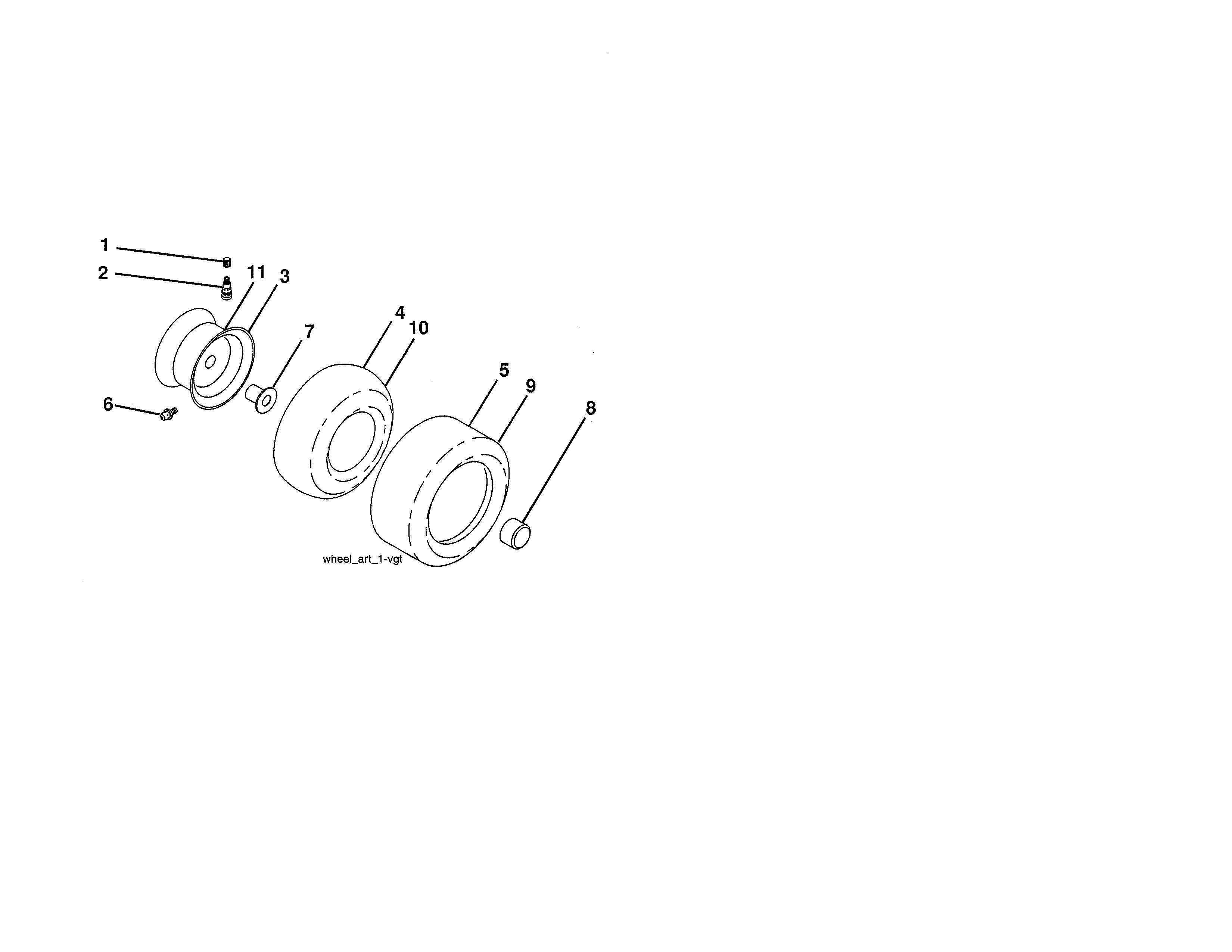Craftsman 917988210 wheels & tires diagram