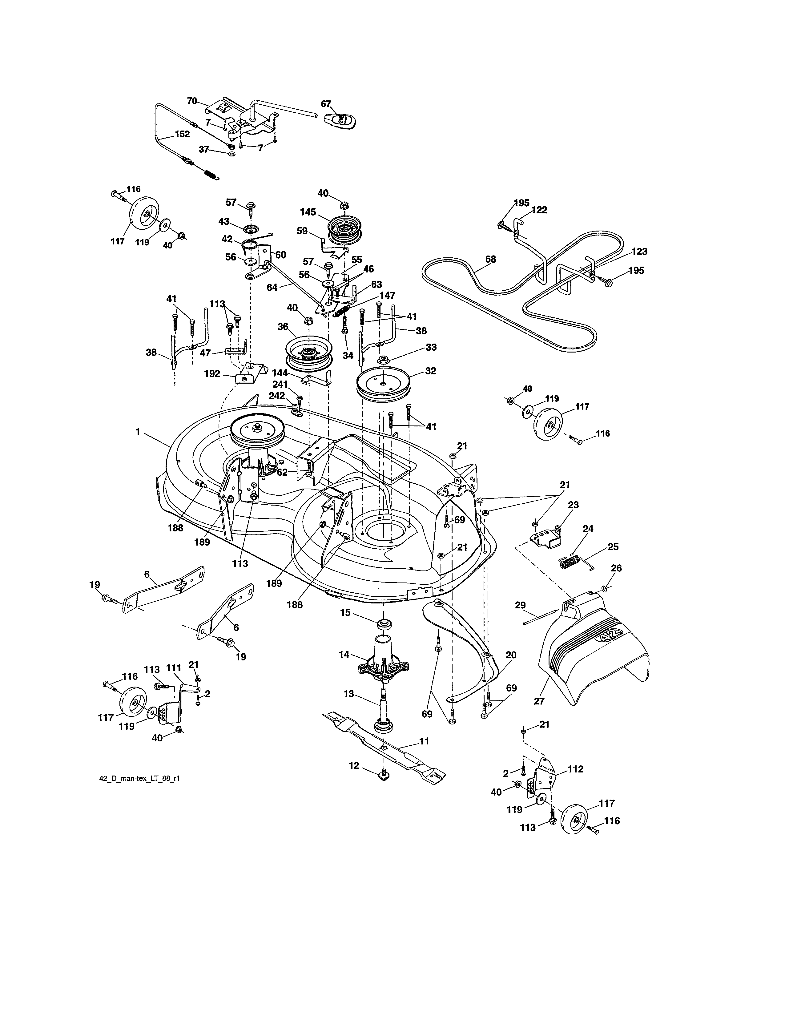 Craftsman 917989250 mower deck diagram