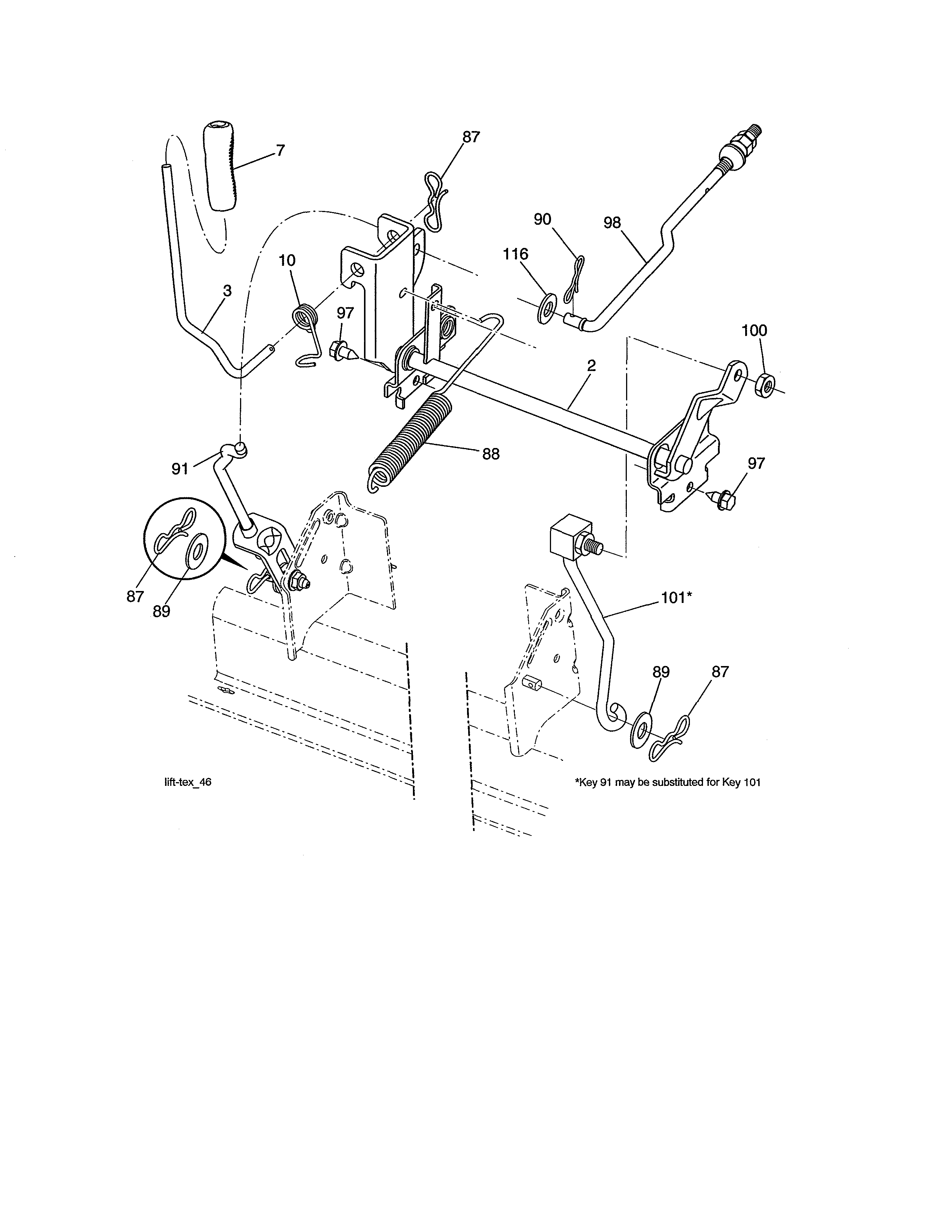Craftsman 917989250 lift assembly diagram