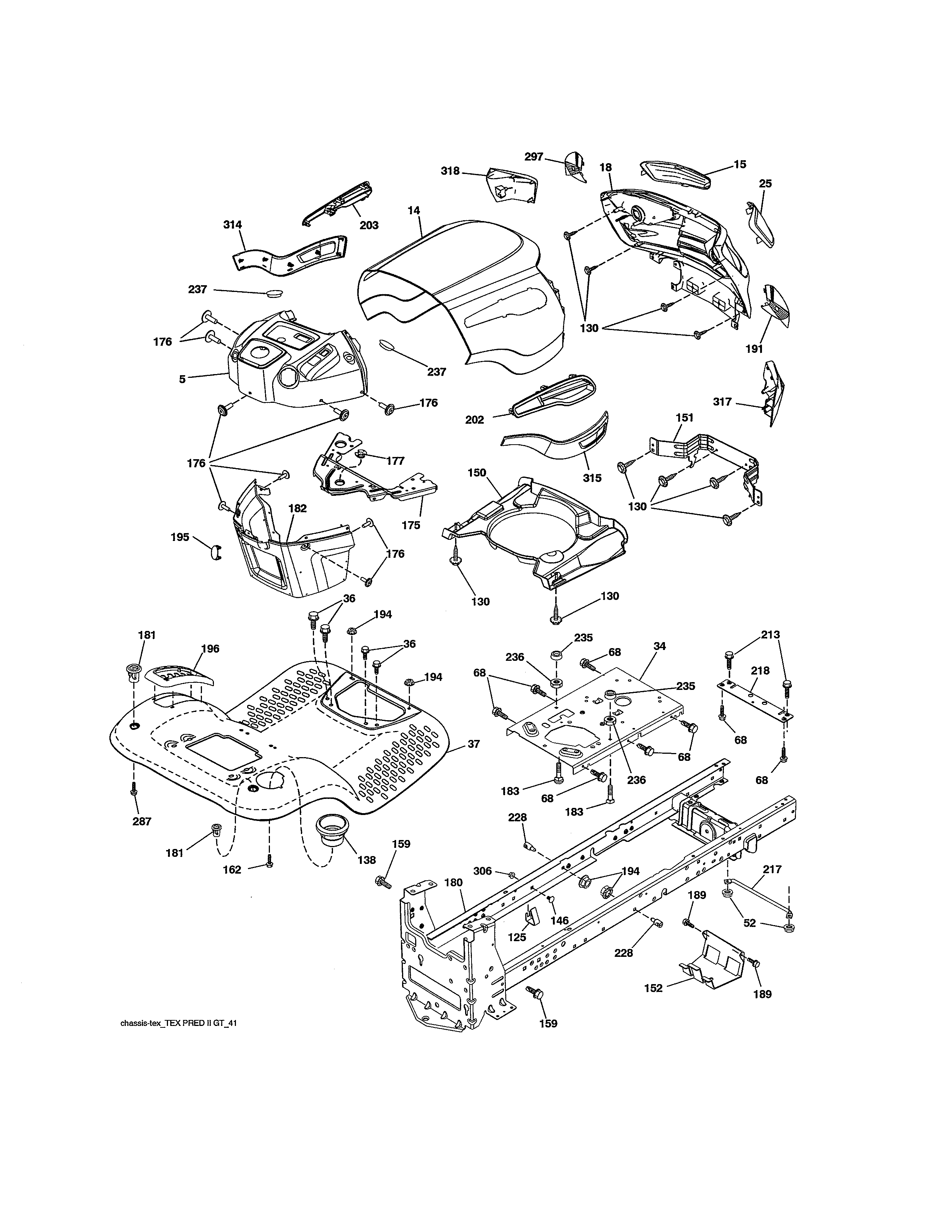 Craftsman 917990460 chassis assembly diagram