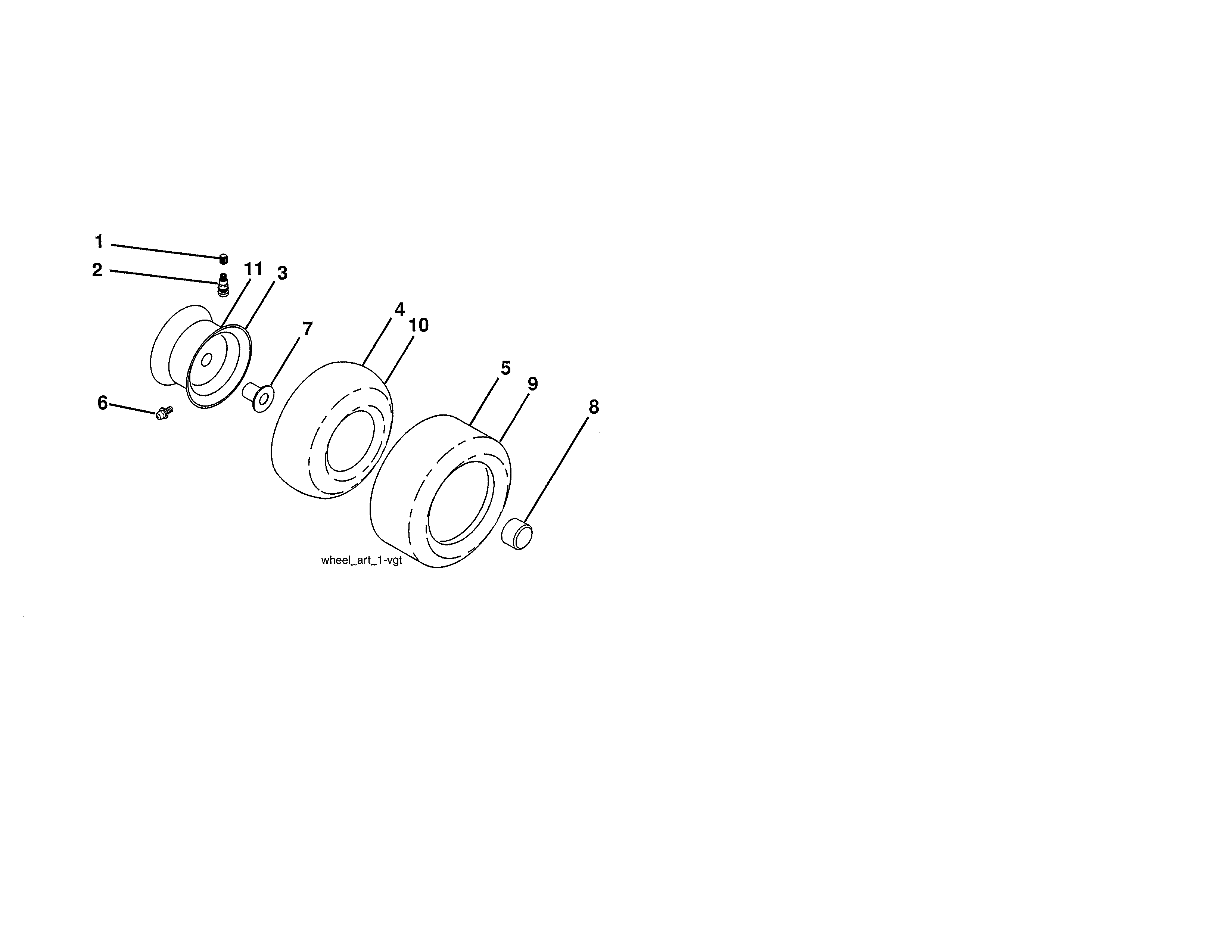 Craftsman 917990460 wheels & tires diagram