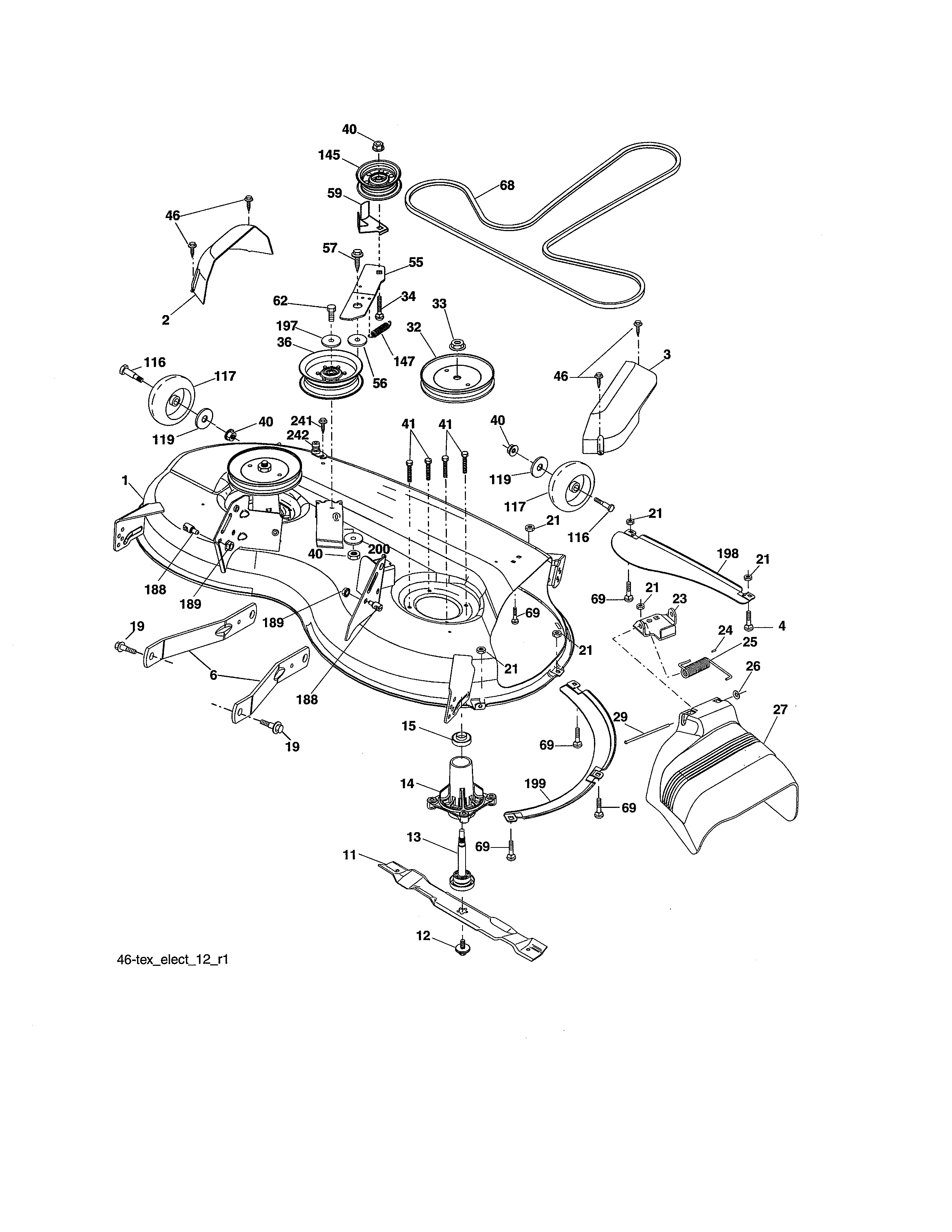 Craftsman 917990460 mower deck diagram
