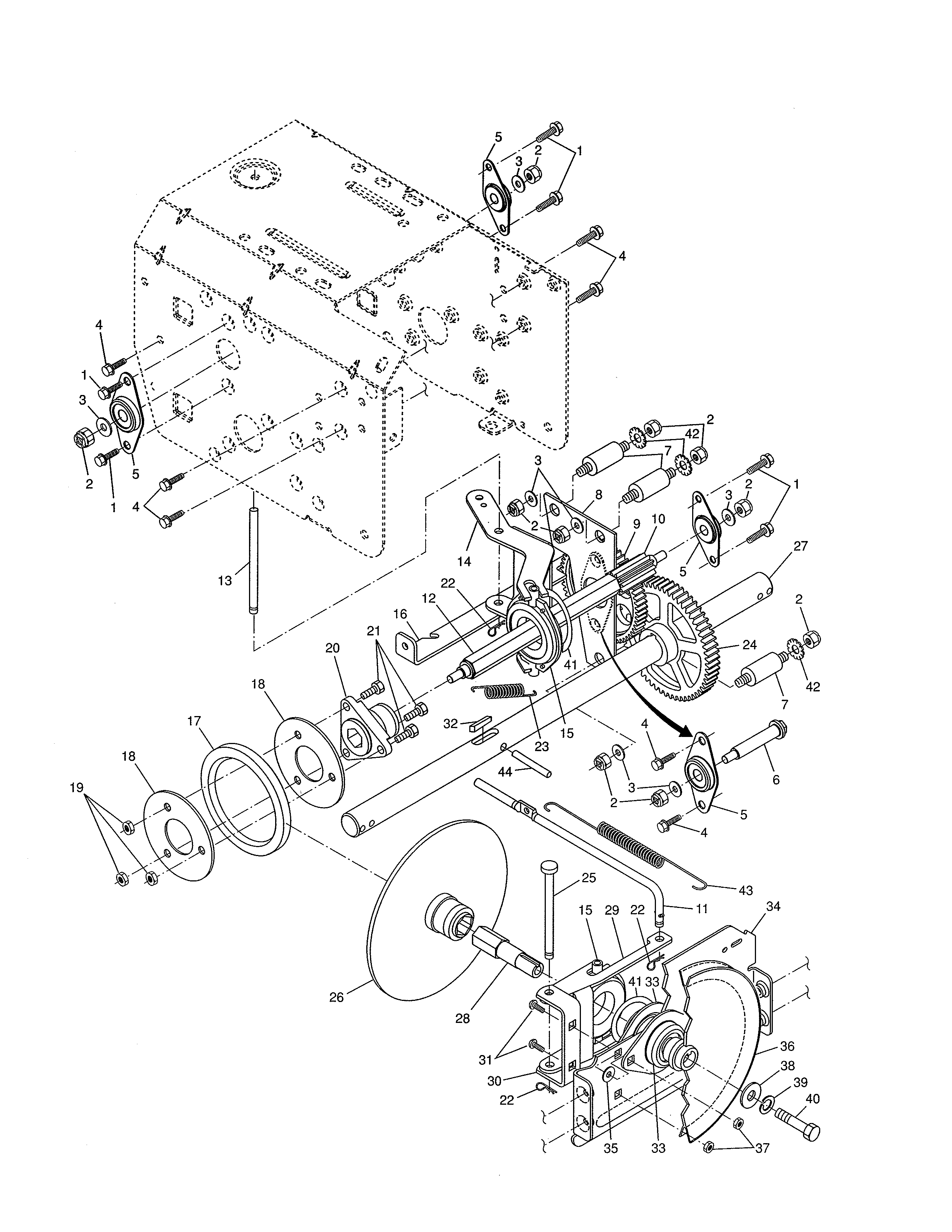 Poulan PR524-96192000100 drive diagram