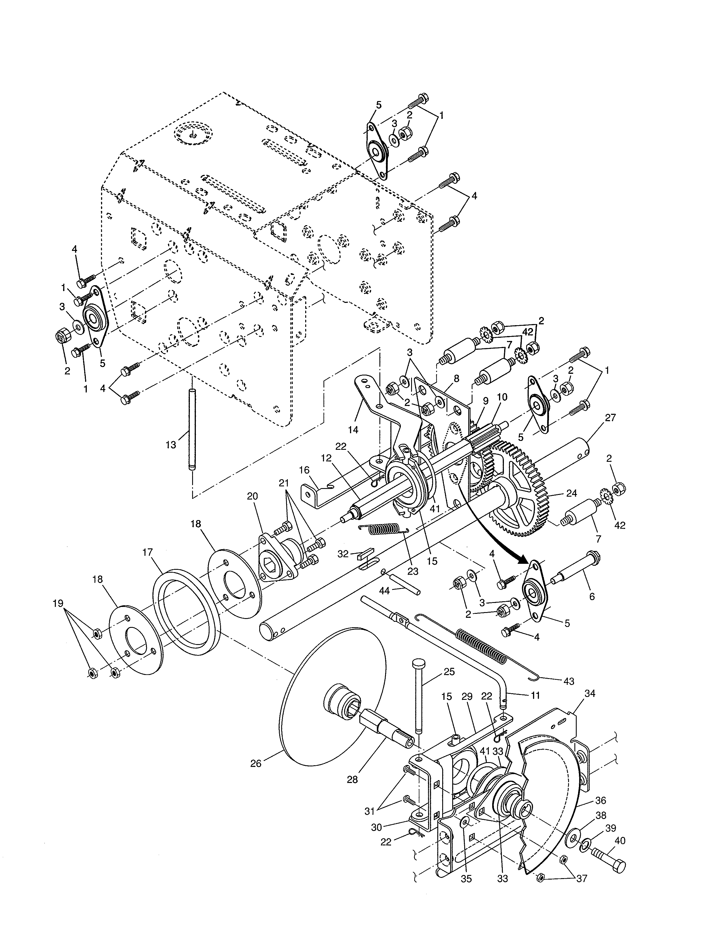 Poulan PR8527ES-96192000300 drive diagram