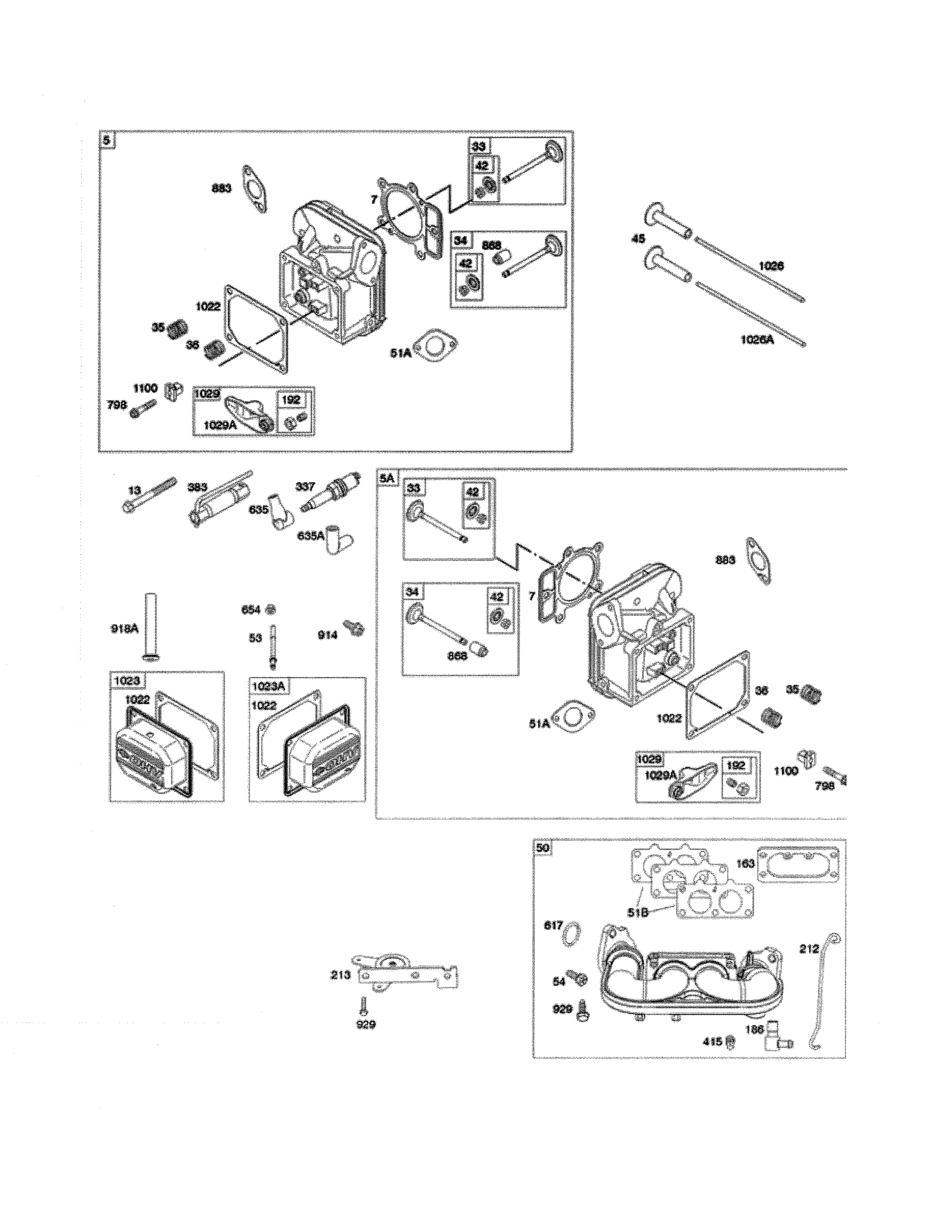 Poulan PB20VA46-96042017000 cylinder head/intake manifold diagram
