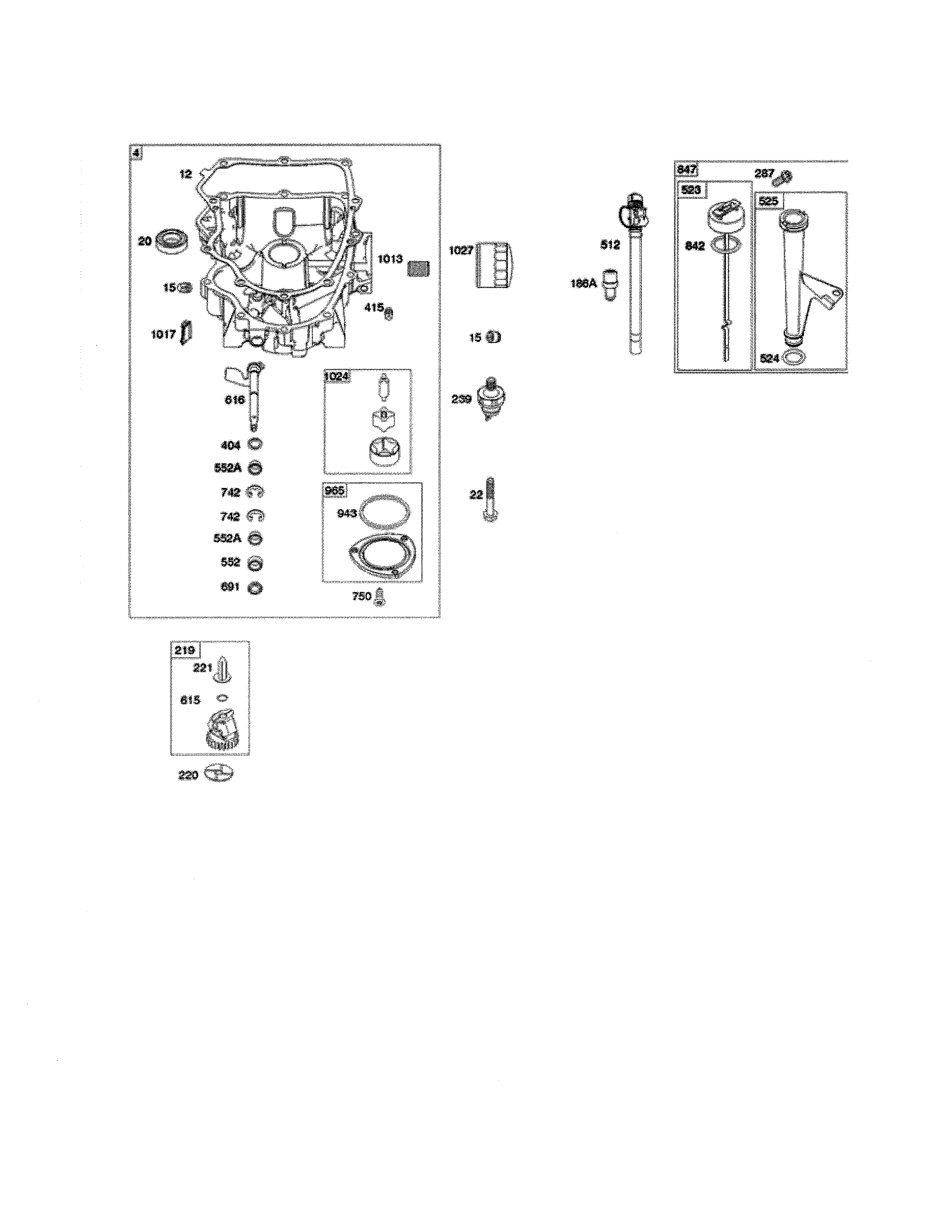 Poulan PB20VA46-96042017000 sump/oil pump diagram