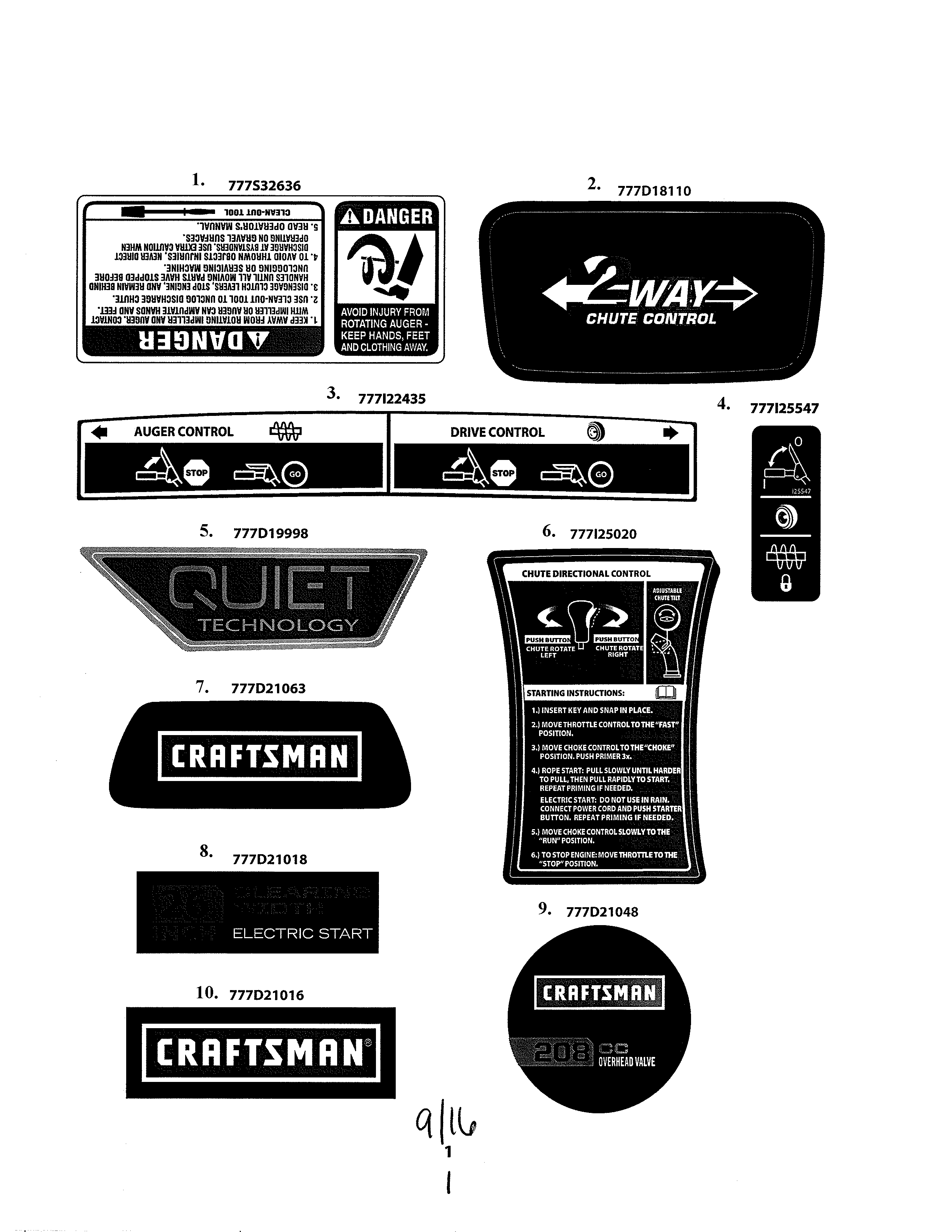 MTD 31AS68SF799 decals diagram