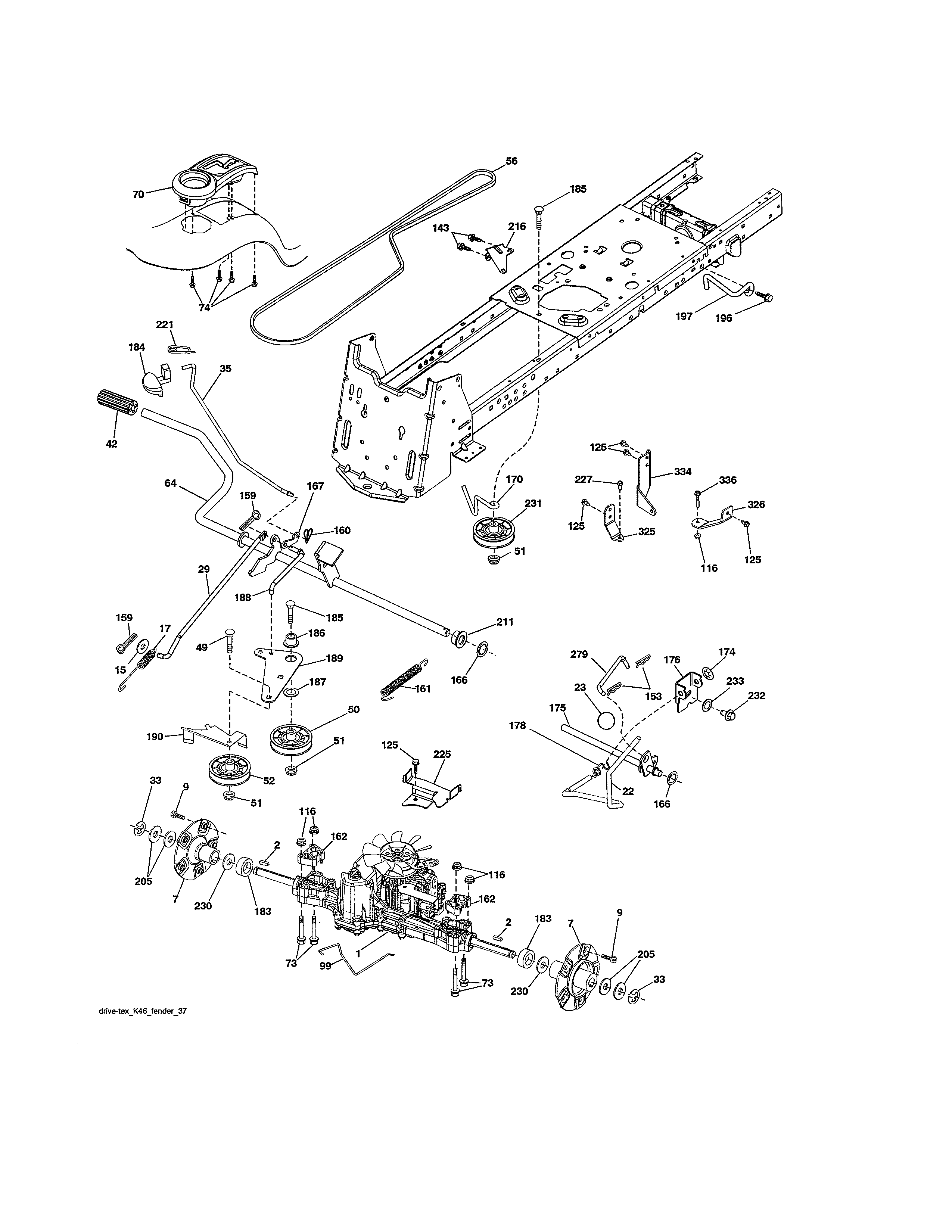 Craftsman 917204010 ground drive diagram