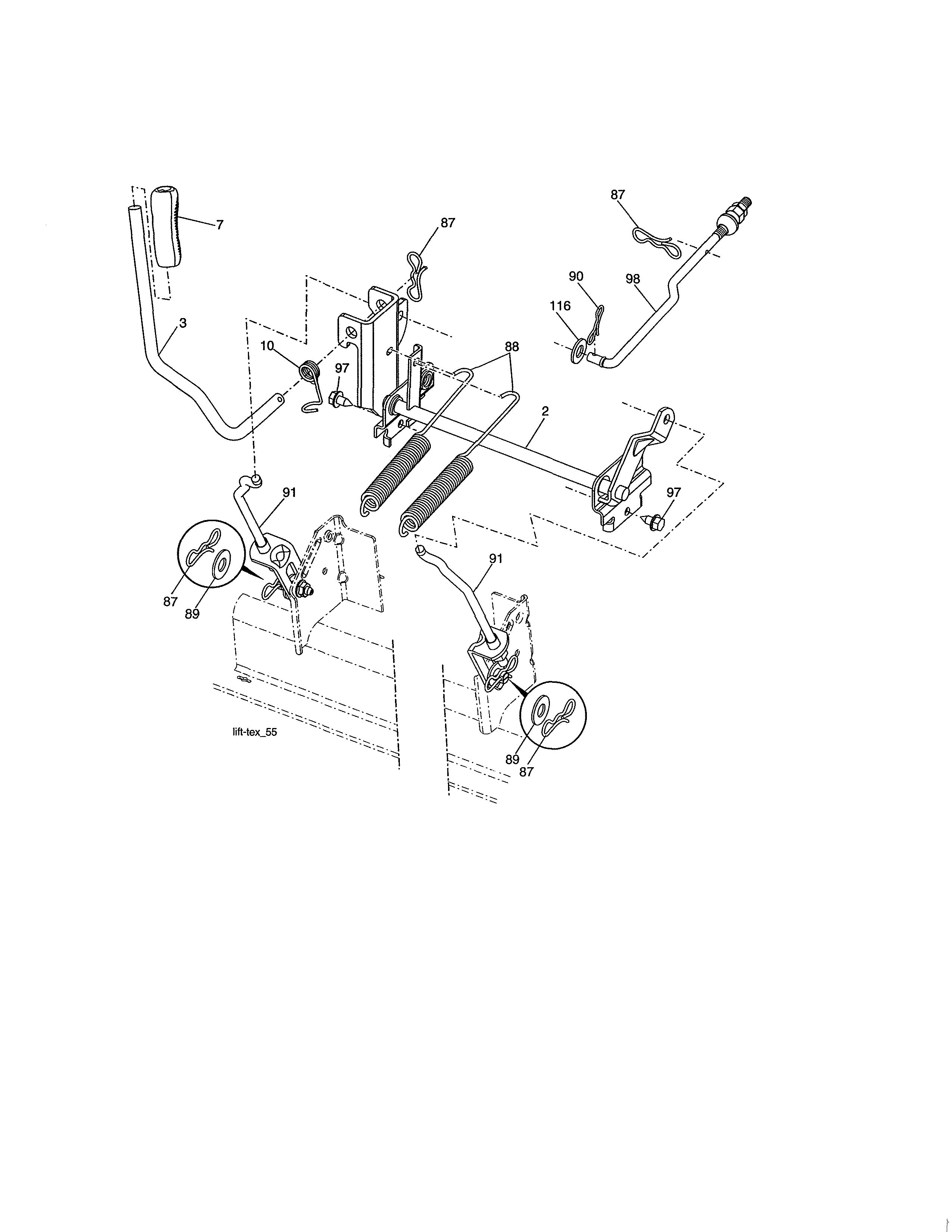 Craftsman 917204010 lift assembly diagram
